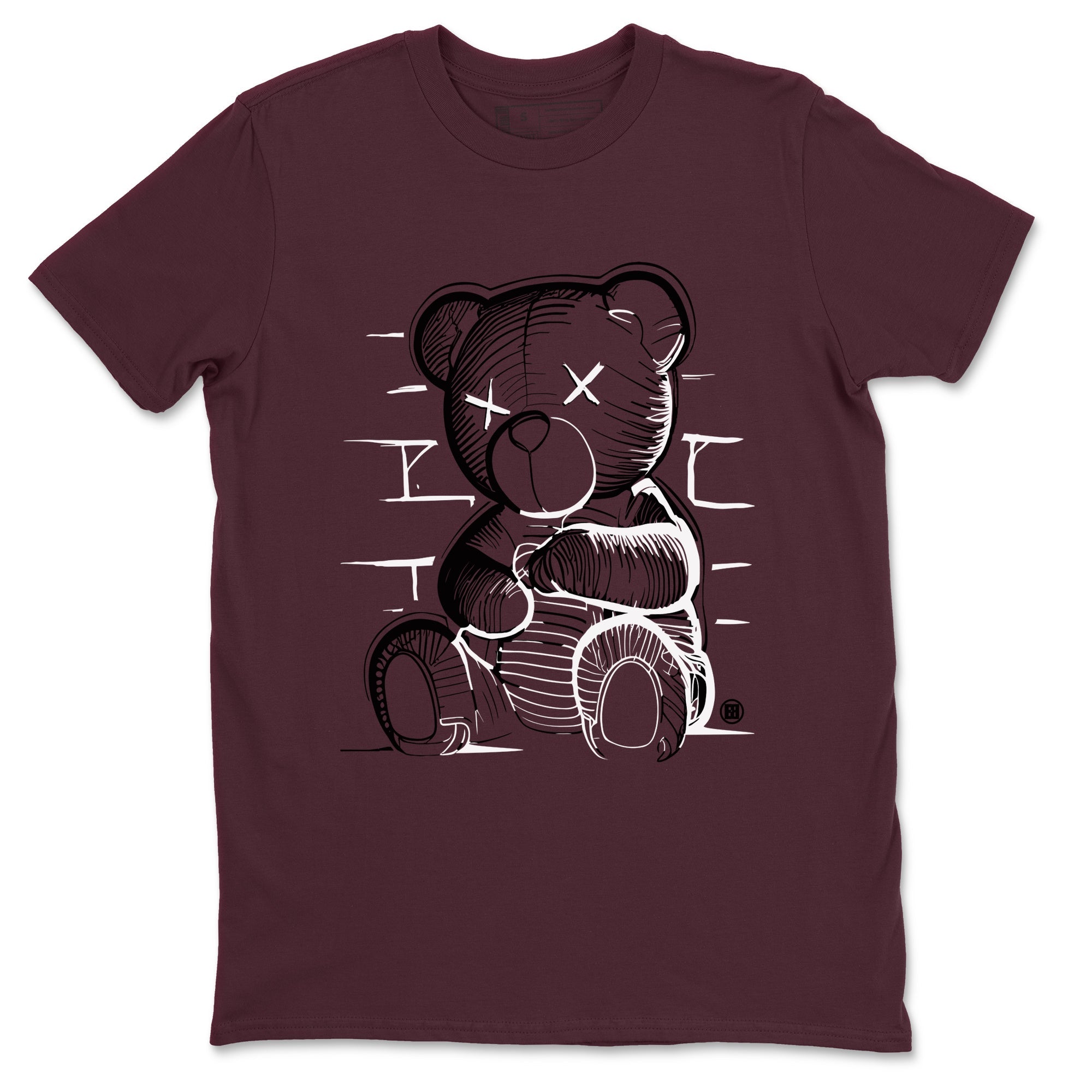Air Jordan 1 High OG Metallic Burgundy shirts to match jordans Neon Bear sneaker match tees Air Jordan 1 Metallic Burgundy Drip Gear Zone streetwear brand Maroon 2 unisex cotton tee