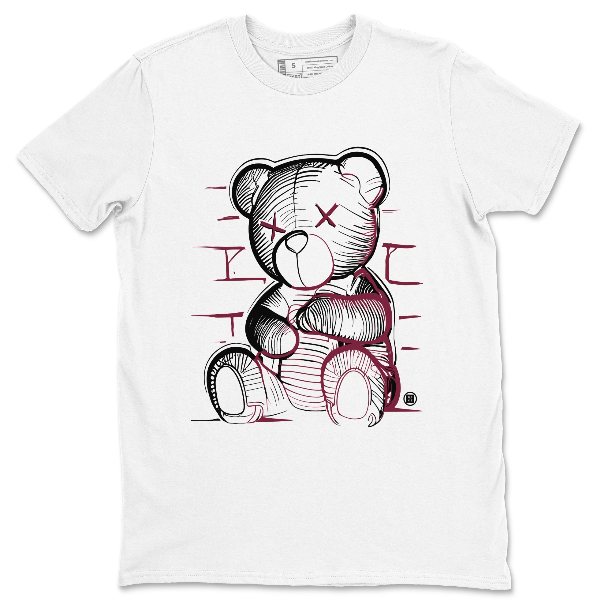 Air Jordan 1 High OG Metallic Burgundy shirts to match jordans Neon Bear sneaker match tees Air Jordan 1 Metallic Burgundy Drip Gear Zone streetwear brand White 2 unisex cotton tee
