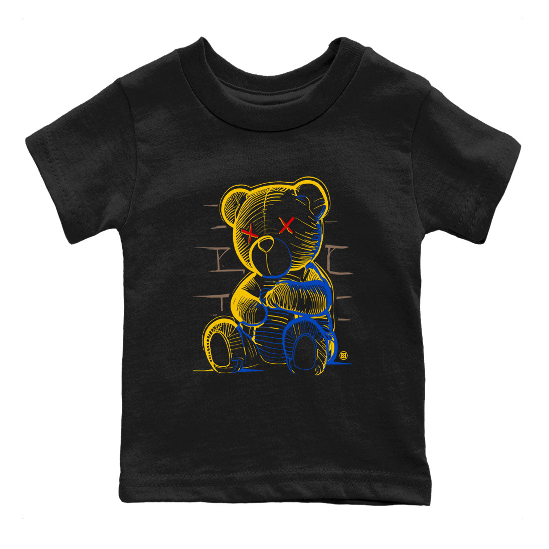 1s Travis Scott Canary shirt to match jordans Neon Bear sneaker tees Air Jordan 1 Travis Scott Canary Drip Gear Zone baby toddler Black 2 cotton Shirt