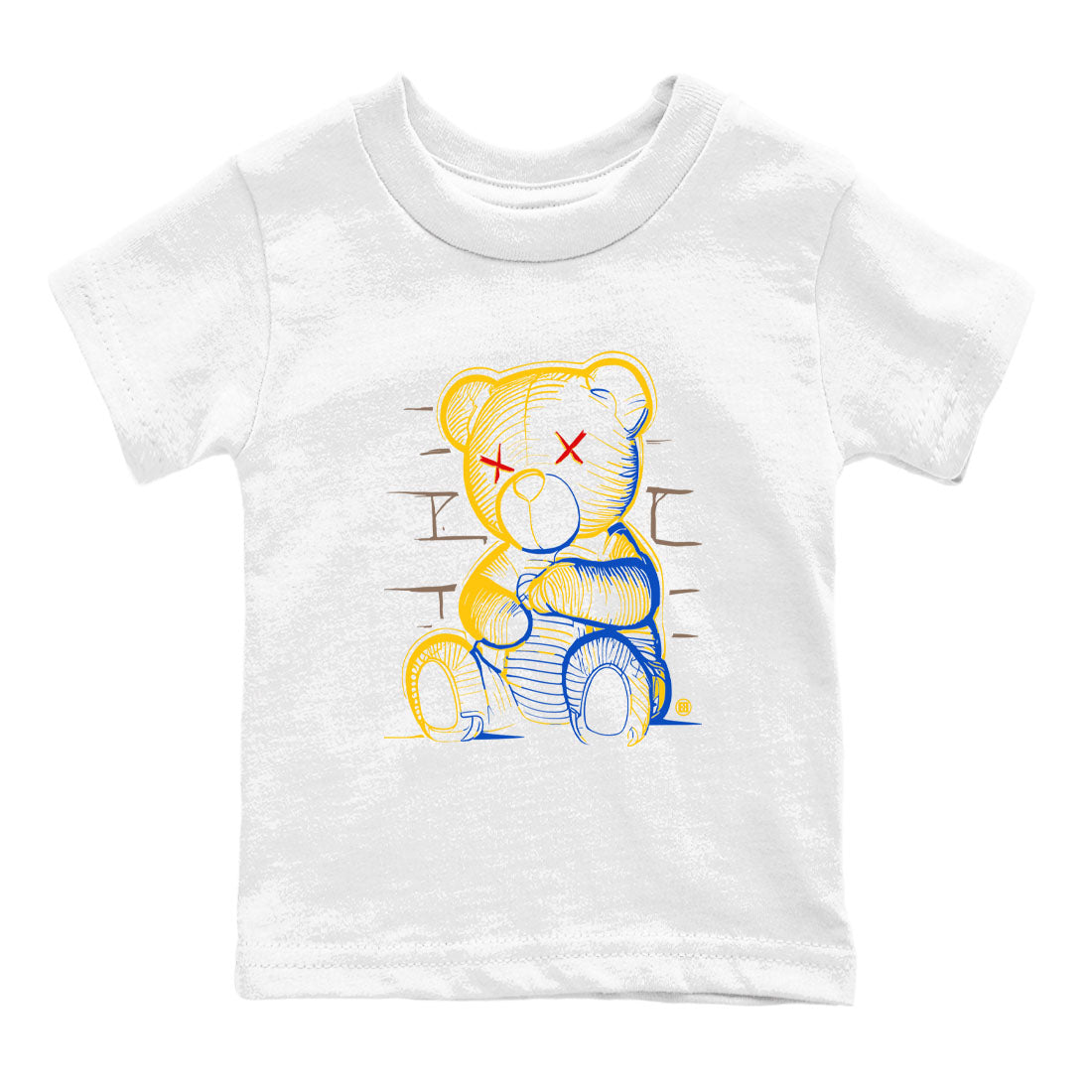 1s Travis Scott Canary shirt to match jordans Neon Bear sneaker tees Air Jordan 1 Travis Scott Canary Drip Gear Zone baby toddler White 2 cotton Shirt