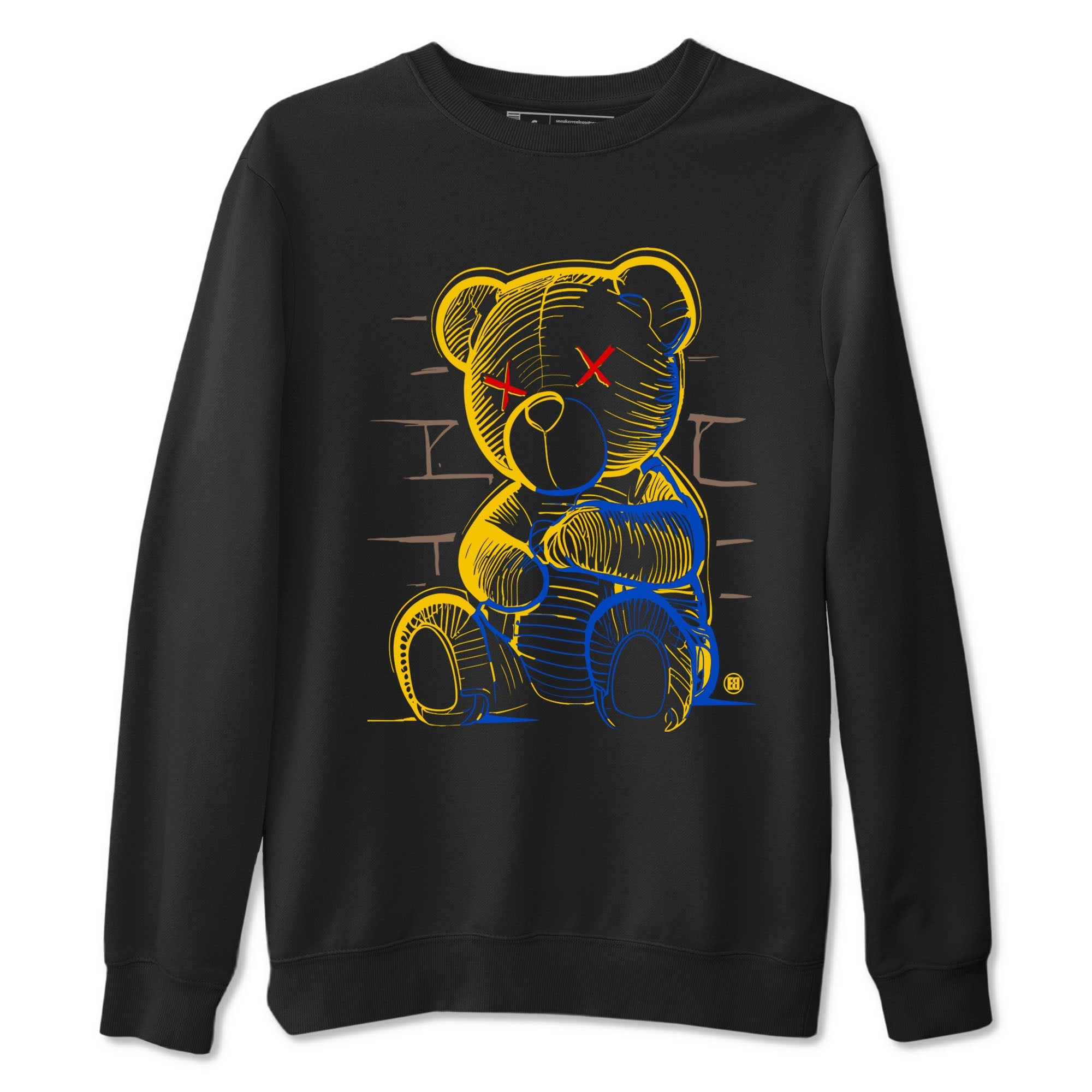 1s Travis Scott Canary shirt to match jordans Neon Bear sneaker tees Air Jordan 1 Travis Scott Canary Drip Gear Zone unisex cotton Black 2 crew neck shirt