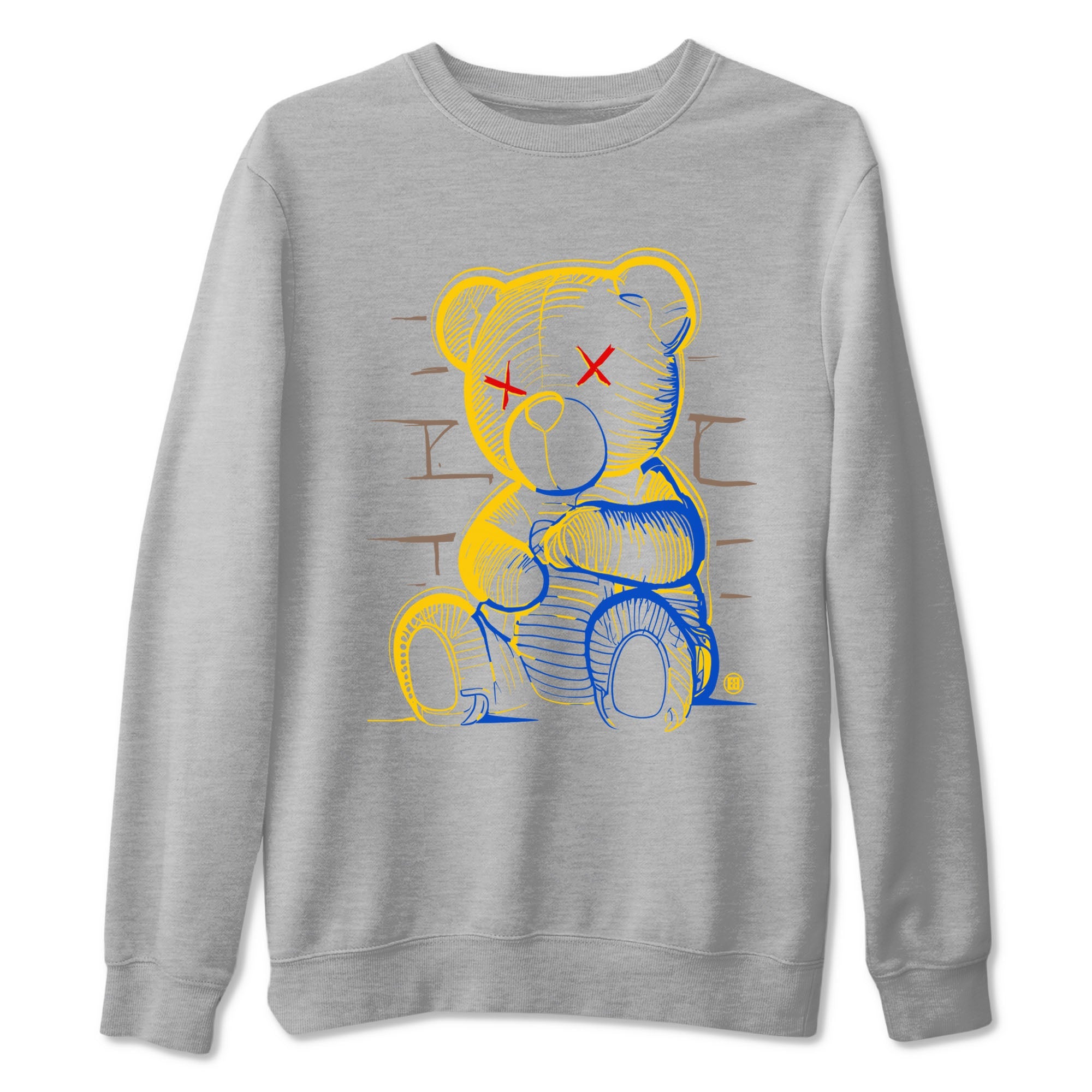 1s Travis Scott Canary shirt to match jordans Neon Bear sneaker tees Air Jordan 1 Travis Scott Canary Drip Gear Zone unisex cotton Heather Grey 2 crew neck shirt