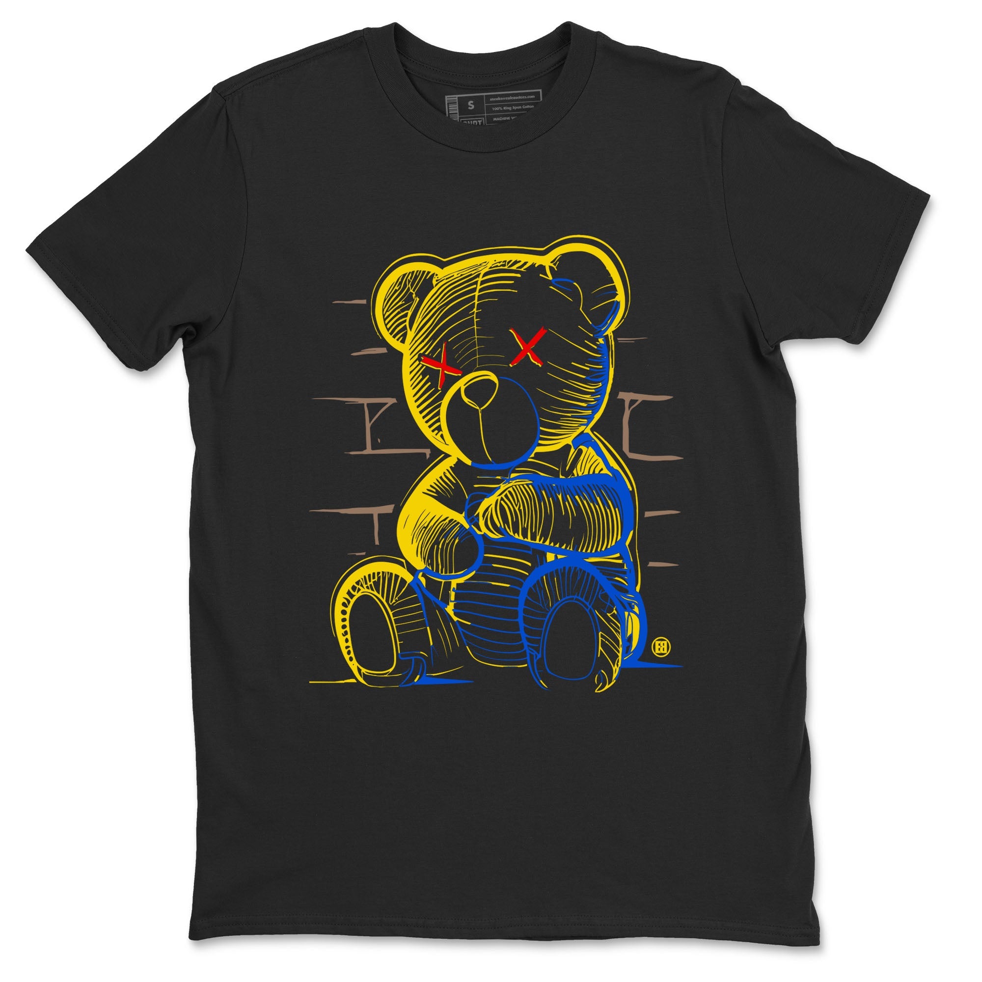 1s Travis Scott Canary shirt to match jordans Neon Bear sneaker tees Air Jordan 1 Travis Scott Canary Drip Gear Zone unisex cotton Black 2 crew neck shirt