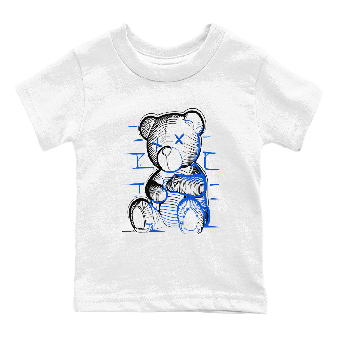 11s Black and Varsity Royal shirt to match jordans Neon Bear sneaker tees AJ11 Black and Varsity Royal Drip Gear Zone baby toddler White 2 cotton Shirt