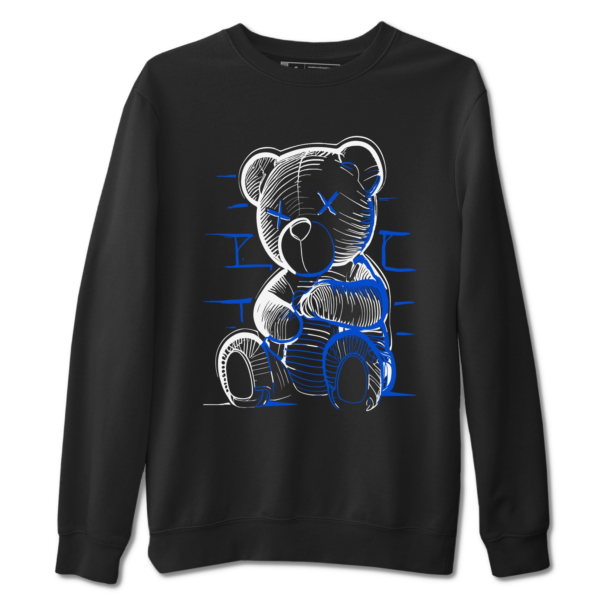 11s Black and Varsity Royal shirt to match jordans Neon Bear sneaker tees AJ11 Black and Varsity Royal Drip Gear Zone unisex cotton Black 2 crew neck shirt