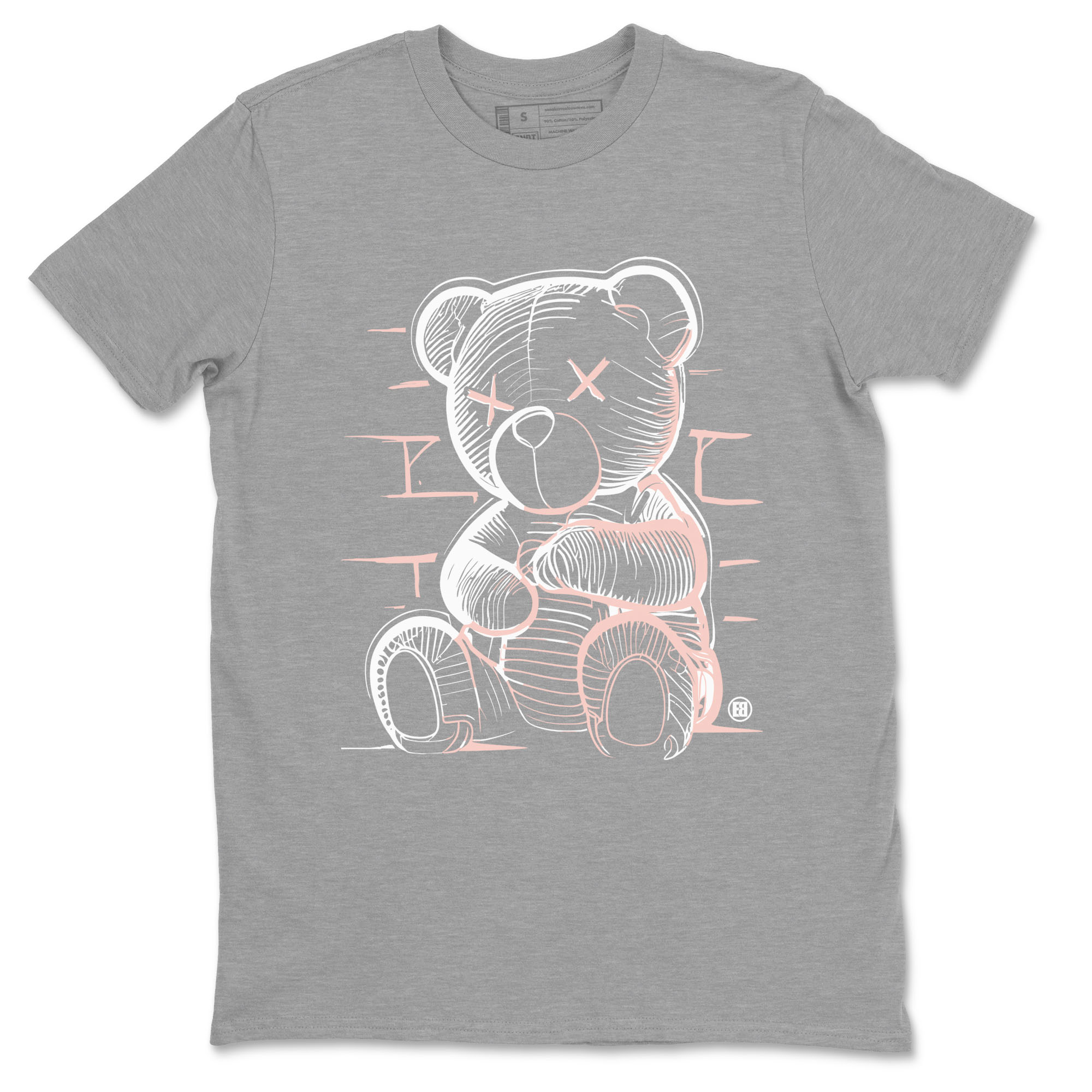 11s Legend Pink shirts to match jordans Neon Bear sneaker match tees Air Jordan 11 Legend Pink Drip Gear Zone streetwear brand Heather Grey 2 unisex cotton tee