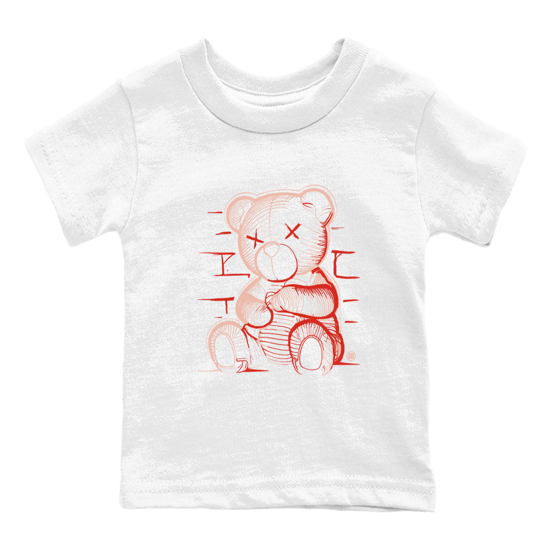 13s Dune Red shirts to match jordans Neon Bear sneaker match tees Air Jordan 13 Dune Red Drip Gear Zone streetwear brand Baby and Youth White 2 cotton tee