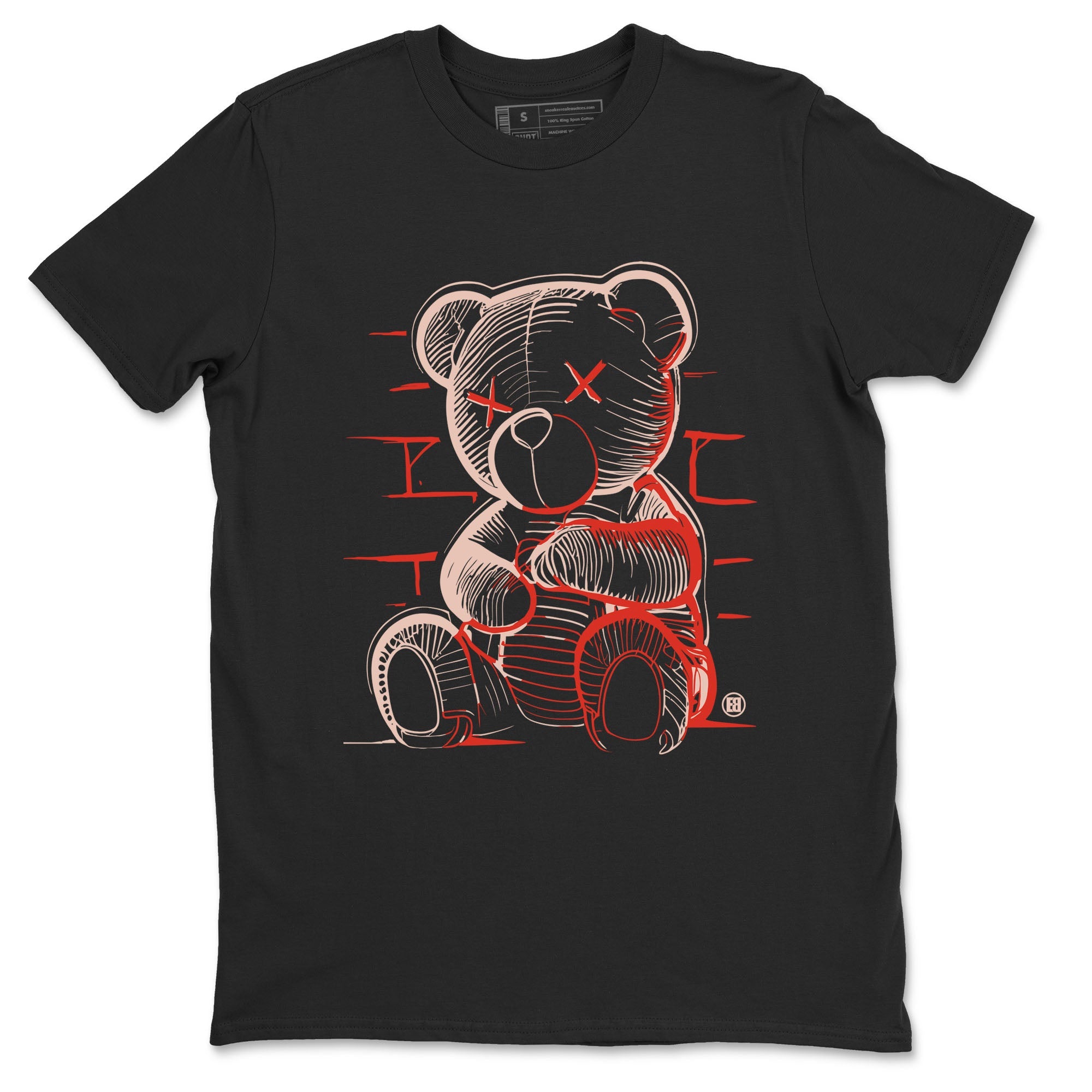 13s Dune Red shirts to match jordans Neon Bear sneaker match tees Air Jordan 13 Dune Red Drip Gear Zone streetwear brand Black 2 unisex cotton tee