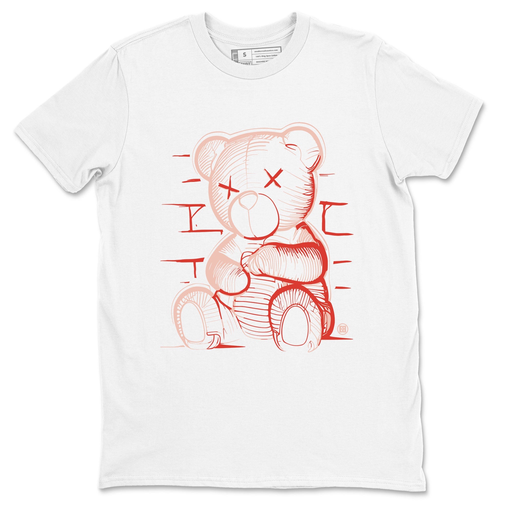 13s Dune Red shirts to match jordans Neon Bear sneaker match tees Air Jordan 13 Dune Red Drip Gear Zone streetwear brand White 2 unisex cotton tee