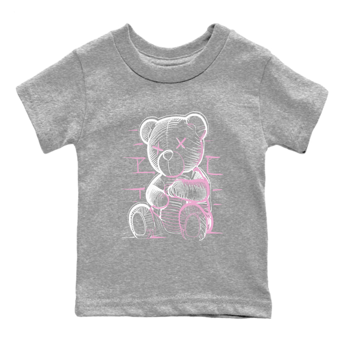 4s Retro Orchid shirts to match jordans Neon Bear sneaker match tees Air Jordan 4 WMNS Orchid match shoes to clothes Drip Gear Zone Youth Baby Heather Grey 2 tee