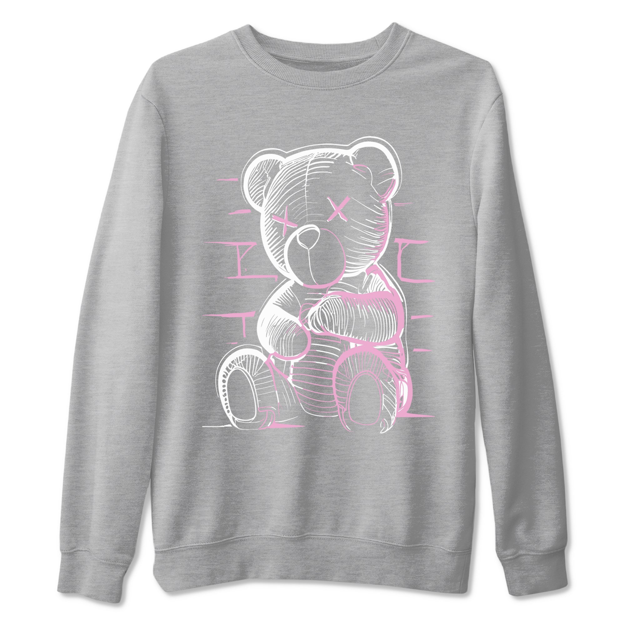 4s Retro Orchid shirts to match jordans Neon Bear sneaker match tees Air Jordan 4 WMNS Orchid match shoes to clothes Drip Gear Zone unisex cotton Heather Grey 2 shirts