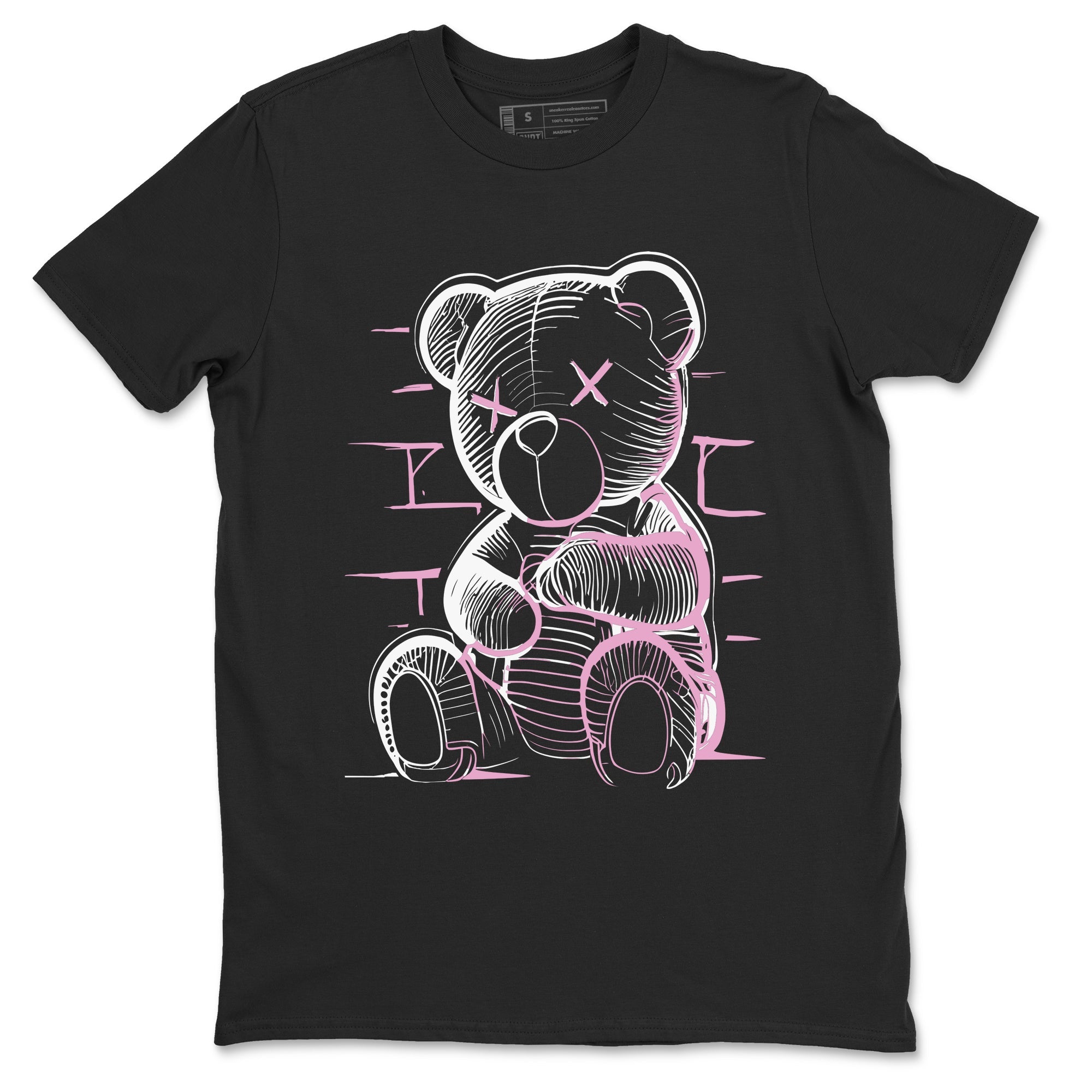 4s Retro Orchid shirts to match jordans Neon Bear sneaker match tees Air Jordan 4 WMNS Orchid match shoes to clothes Drip Gear Zone unisex cotton Black 2 shirts