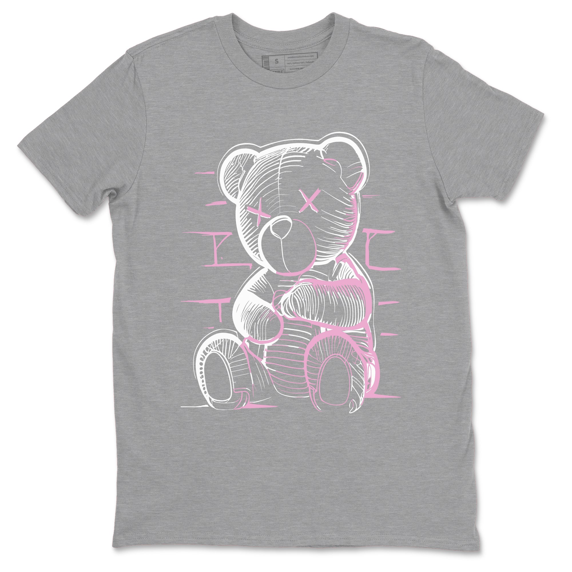 4s Retro Orchid shirts to match jordans Neon Bear sneaker match tees Air Jordan 4 WMNS Orchid match shoes to clothes Drip Gear Zone unisex cotton Heather Grey 2 shirts