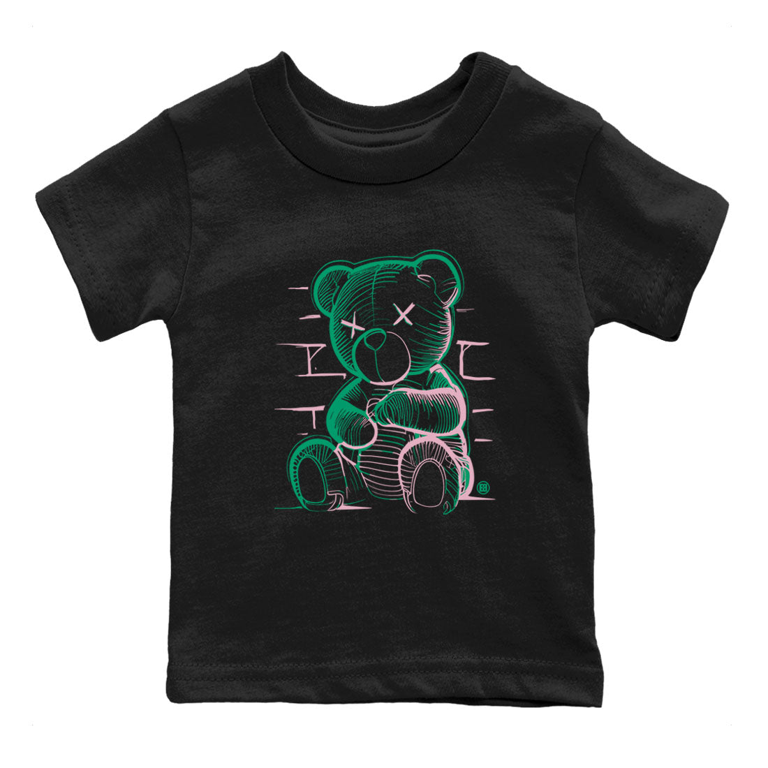 Dunk Low Medium Soft Pink Malachite shirt to match jordans Neon Bear sneaker tees Dunks Medium Soft Pink Malachite Streetwear Brand Drip Gear Zone baby toddler Black 2 cotton Shirt