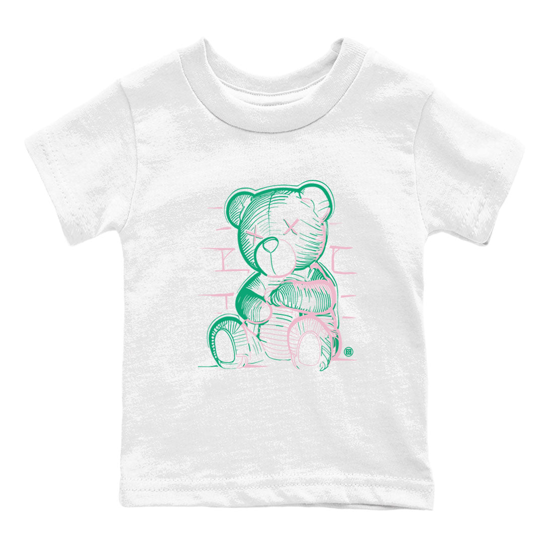 Dunk Low Medium Soft Pink Malachite shirt to match jordans Neon Bear sneaker tees Dunks Medium Soft Pink Malachite Streetwear Brand Drip Gear Zone baby toddler White 2 cotton Shirt
