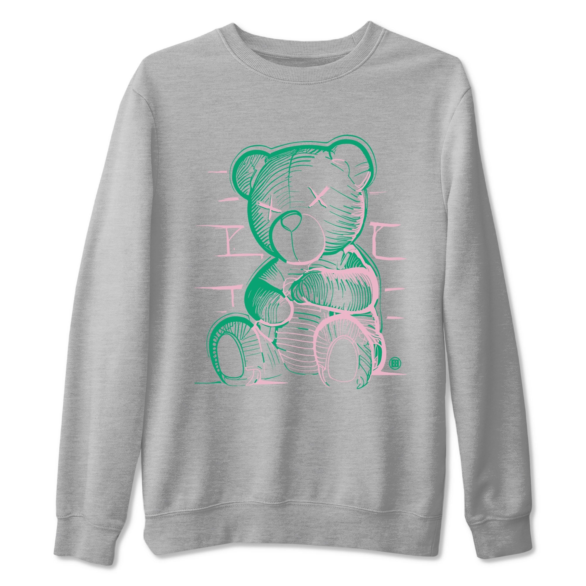 Dunk Low Medium Soft Pink Malachite shirt to match jordans Neon Bear sneaker tees Dunks Medium Soft Pink Malachite Streetwear Brand Drip Gear Zone unisex cotton Heather Grey 2 crew neck shirt