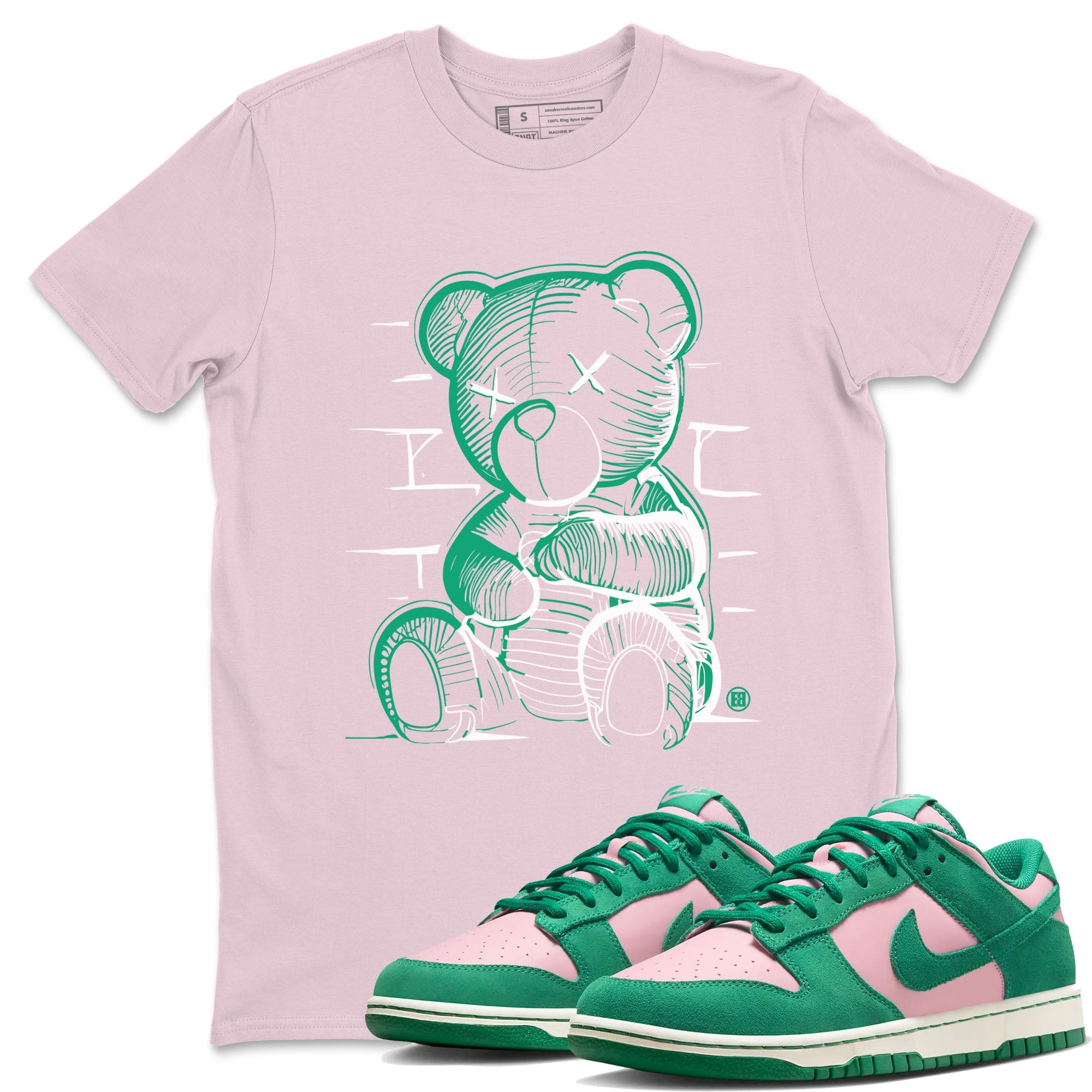 Dunk Low Medium Soft Pink Malachite shirt to match jordans Neon Bear sneaker tees Dunks Medium Soft Pink Malachite Streetwear Brand Drip Gear Zone unisex cotton Pink 1 crew neck shirt