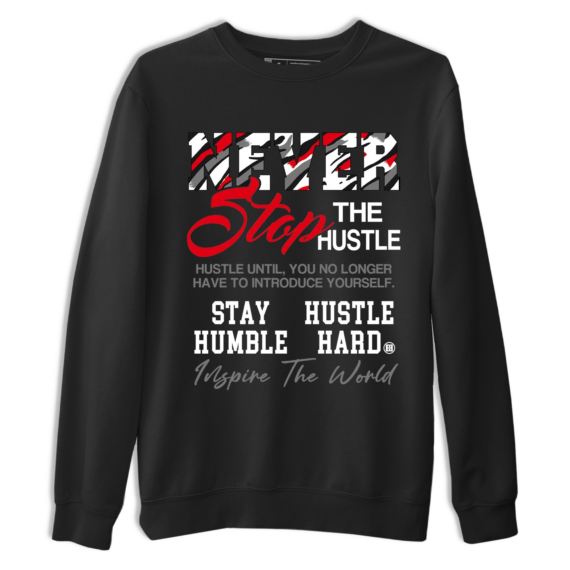 Sneaker Threads  Sneaker Tees To Match Air Jordan 8 Bunny  Never Stop The Hustle Graphic Tee Black 2. Perfect for Jordan releases 2025 colorways.