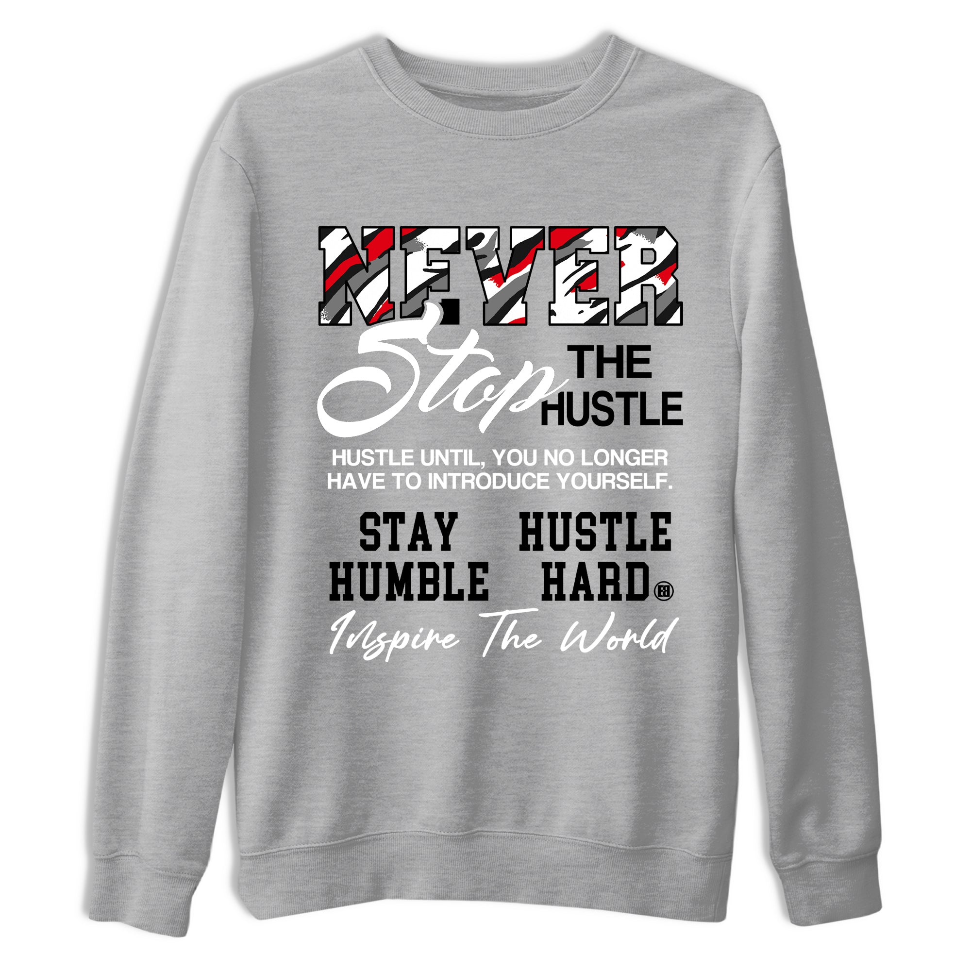 Sneaker Threads  Sneaker Tees To Match Air Jordan 8 Bunny  Never Stop The Hustle Graphic Tee Heather Grey 2. Perfect for Jordan releases 2025 colorways.