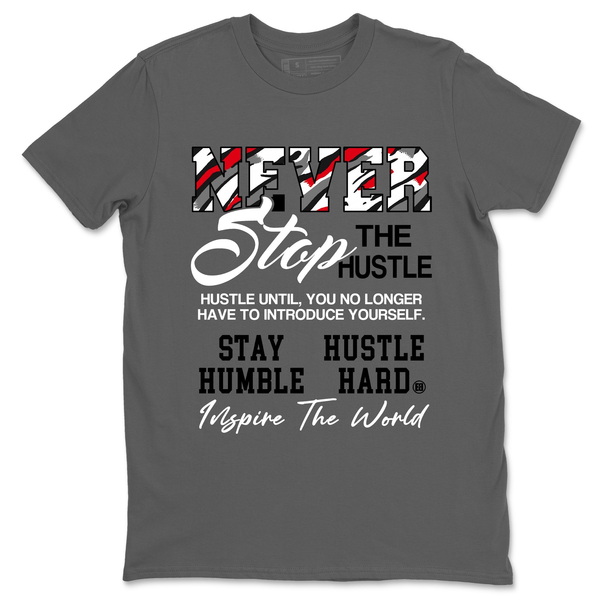 Sneaker Threads  Sneaker Tees To Match Air Jordan 8 Bunny  Never Stop The Hustle Graphic Tee Cool Grey 2. Perfect for Jordan releases 2025 colorways.