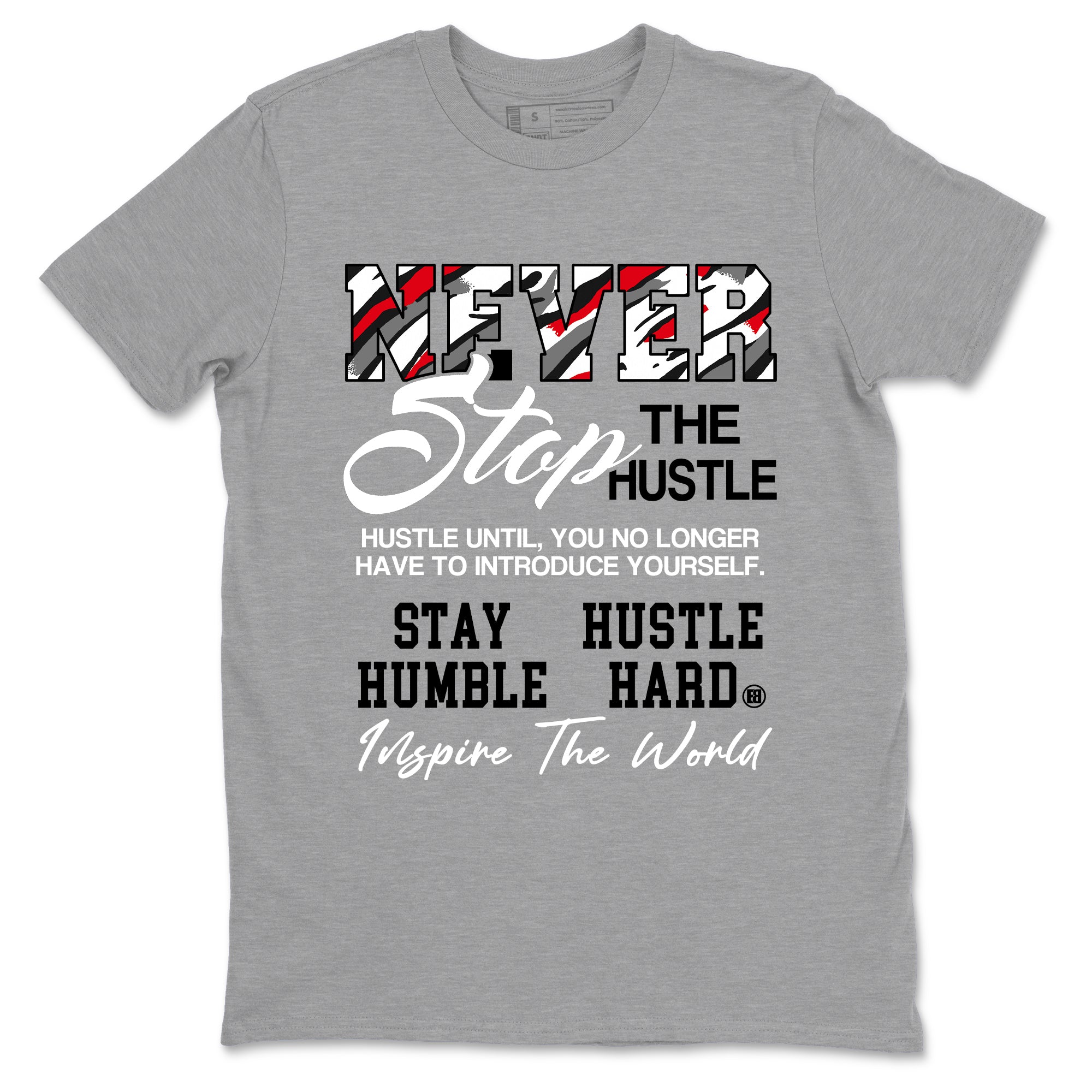 Sneaker Threads  Sneaker Tees To Match Air Jordan 8 Bunny  Never Stop The Hustle Graphic Tee Heather Grey 2. Perfect for Jordan releases 2025 colorways.