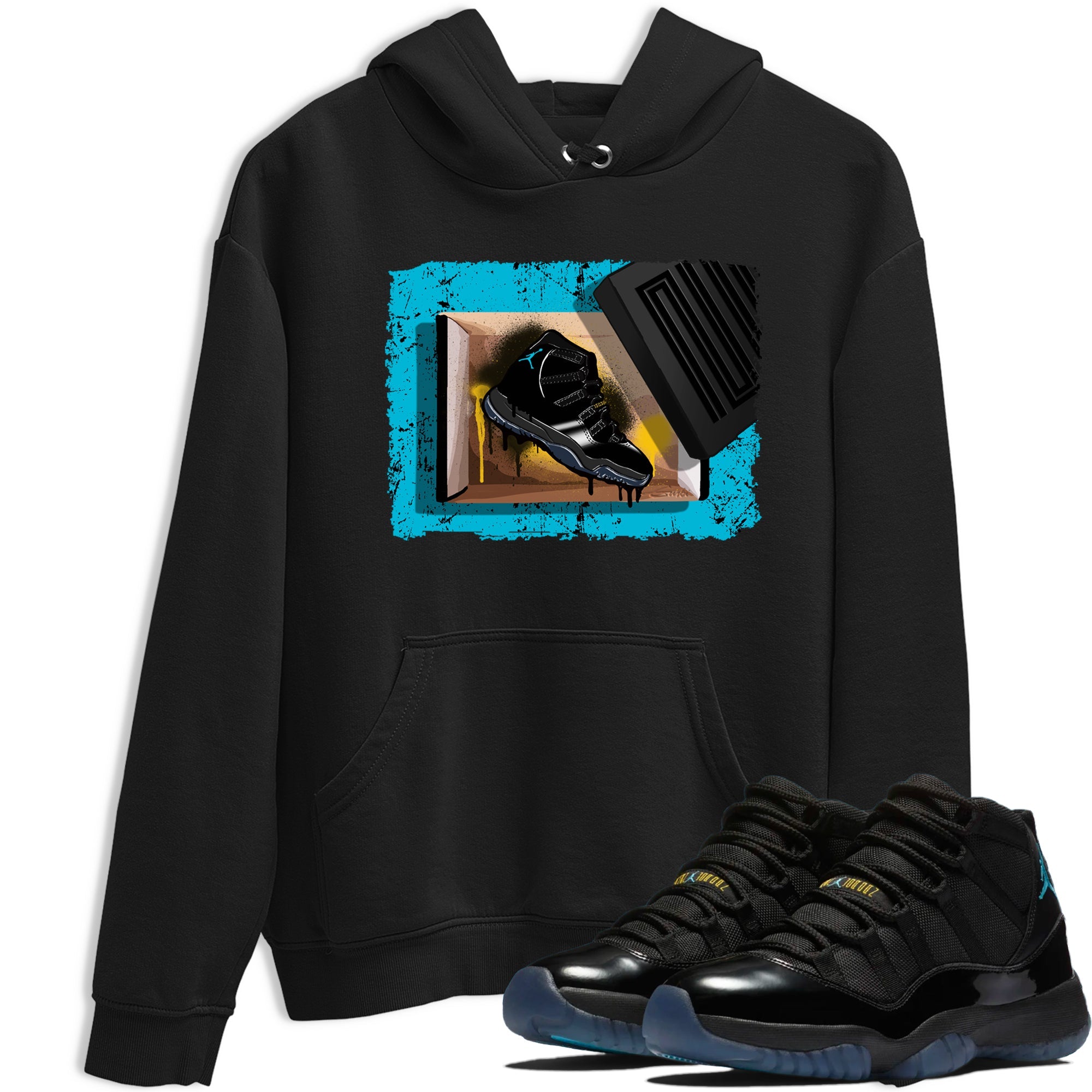 Sneaker Threads  Sneaker Tees To Match Air Jordan 11 Retro Gamma  New Kicks Graphic Tee Black 1. Perfect for Jordan releases 2025 colorways.