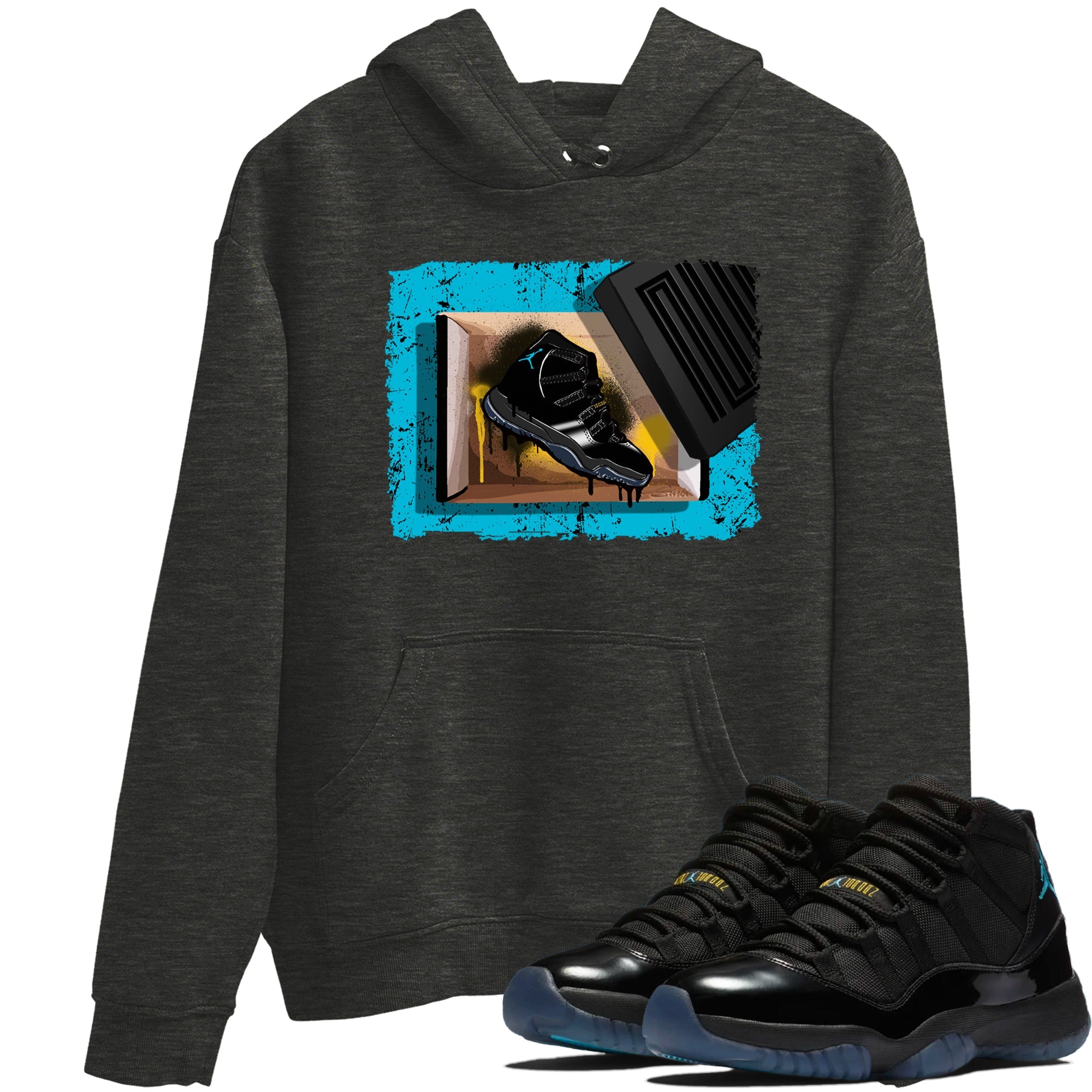 Sneaker Threads  Sneaker Tees To Match Air Jordan 11 Retro Gamma  New Kicks Graphic Tee Charcoal Heather 1. Perfect for Jordan releases 2025 colorways.
