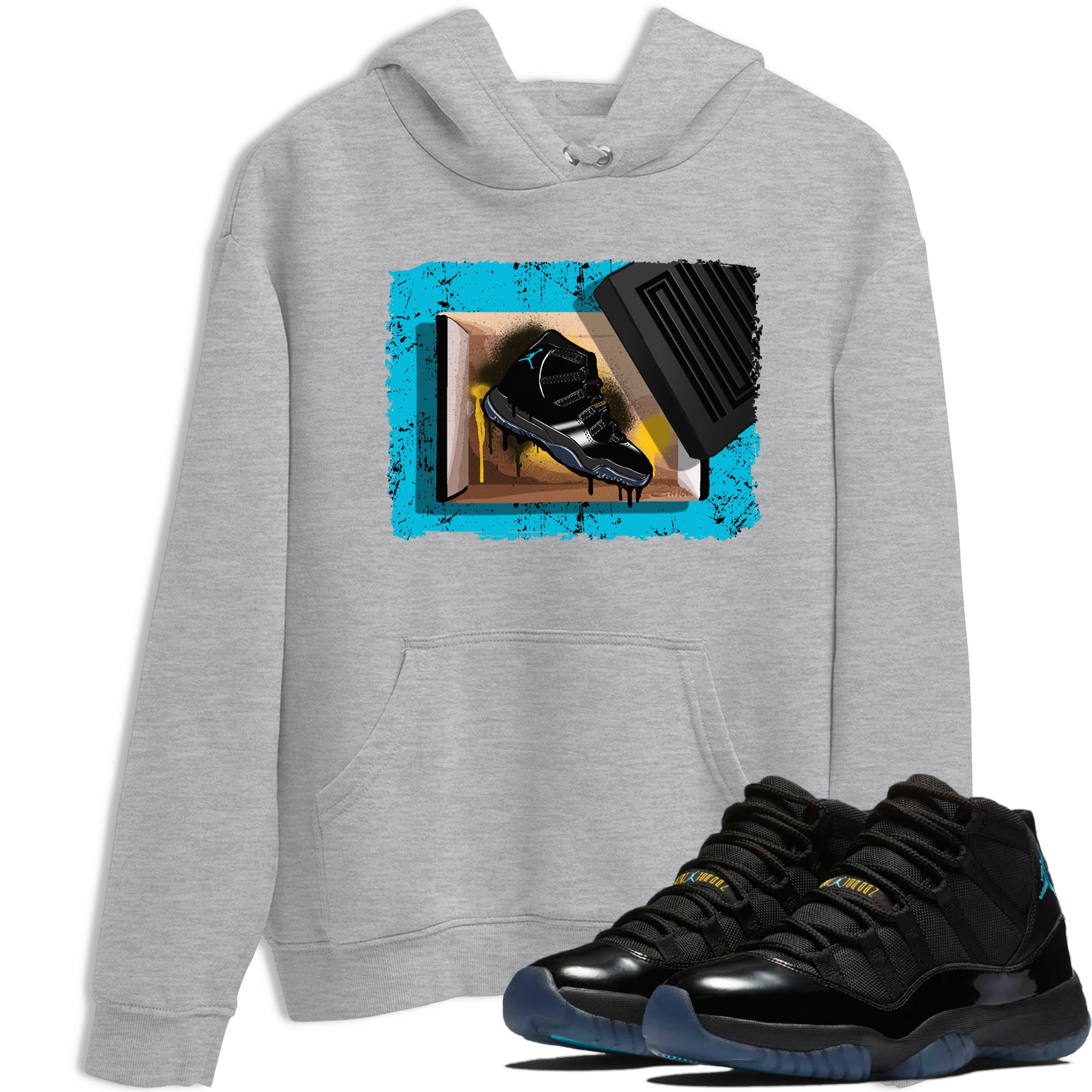 Sneaker Threads  Sneaker Tees To Match Air Jordan 11 Retro Gamma  New Kicks Graphic Tee Heather Grey 1. Perfect for Jordan releases 2025 colorways.