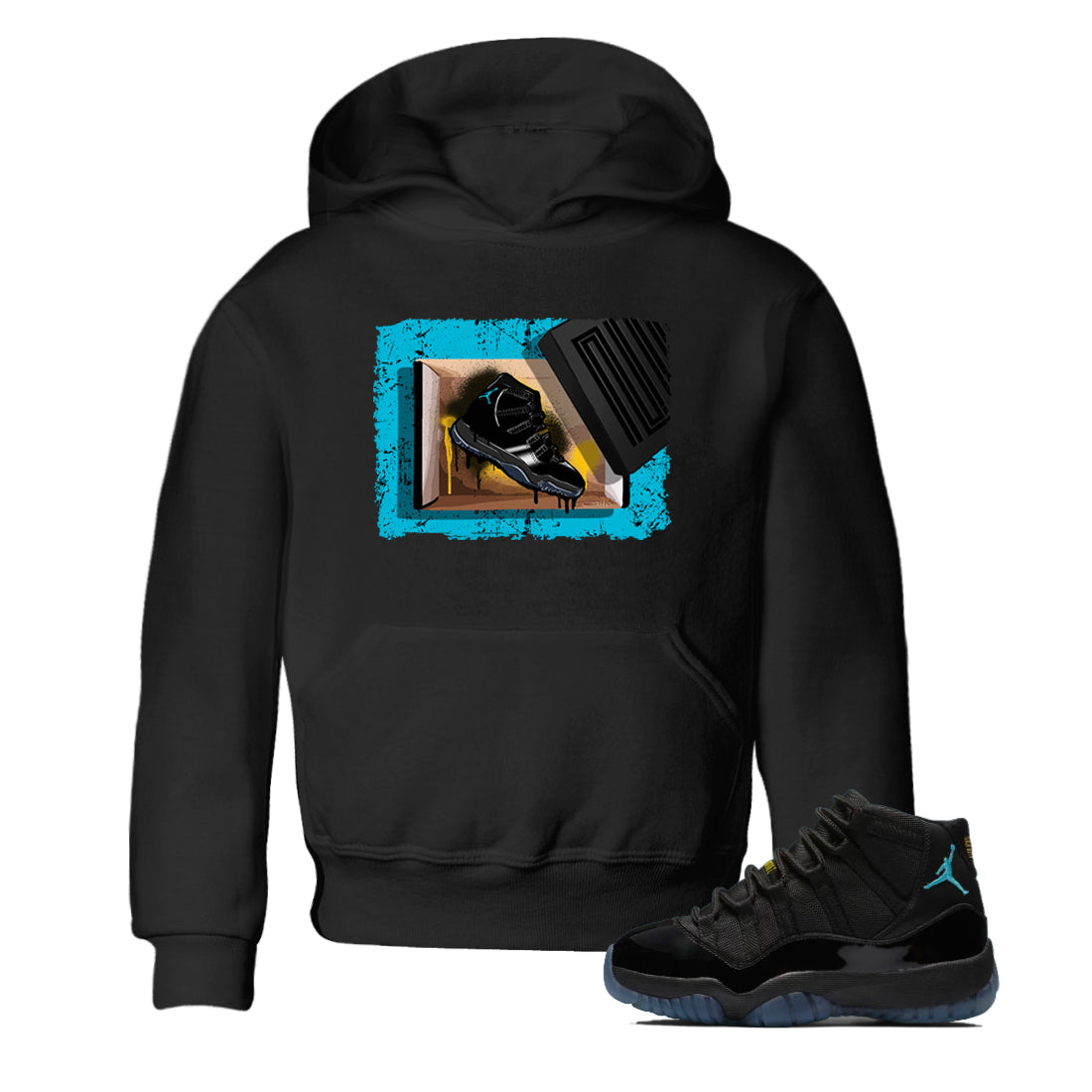 Sneaker Threads  Sneaker Tees To Match Air Jordan 11 Retro Gamma  New Kicks Youth Graphic Tee Black 1. Perfect for Jordan releases 2025 colorways.