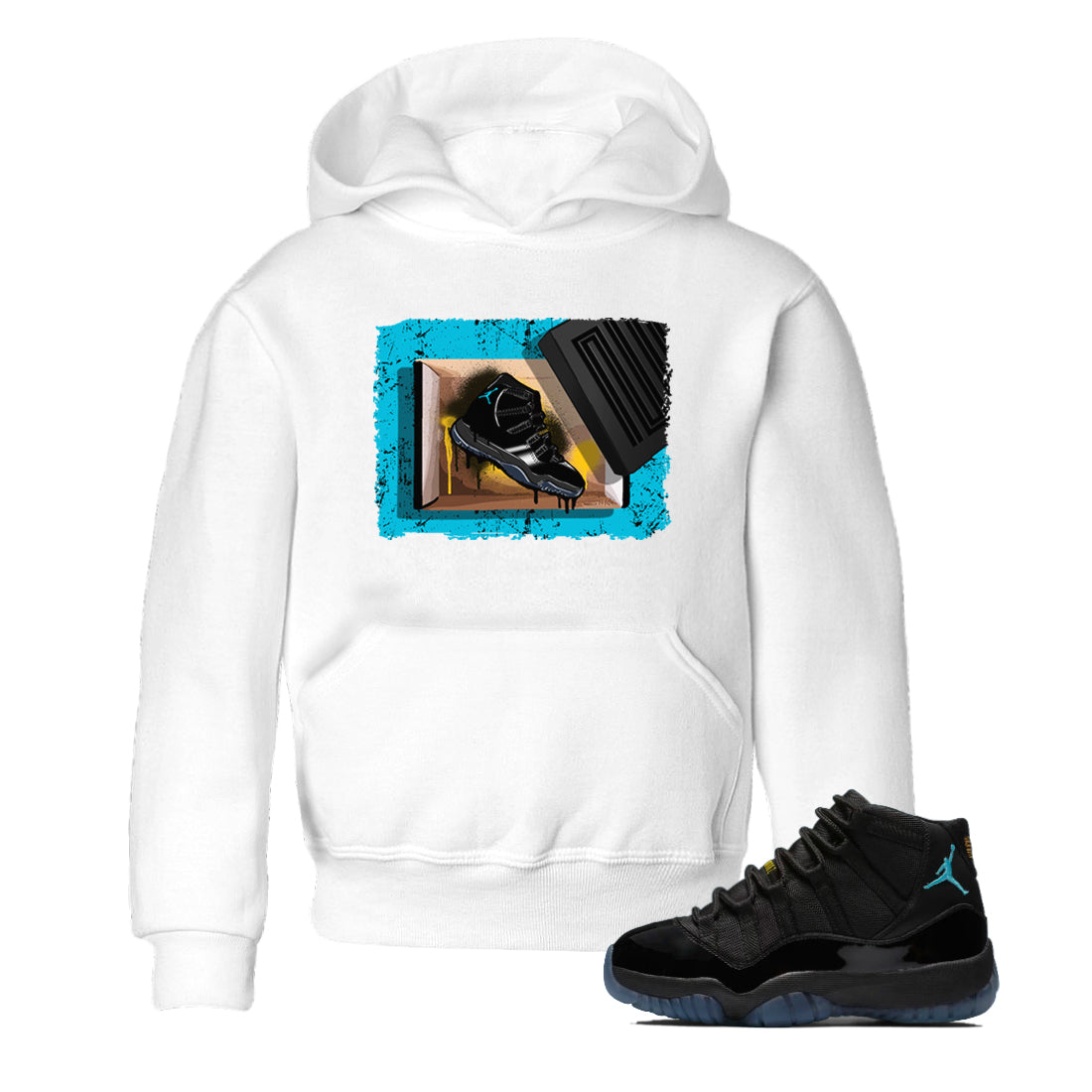 Sneaker Threads  Sneaker Tees To Match Air Jordan 11 Retro Gamma  New Kicks Youth Graphic Tee White 1. Perfect for Jordan releases 2025 colorways.