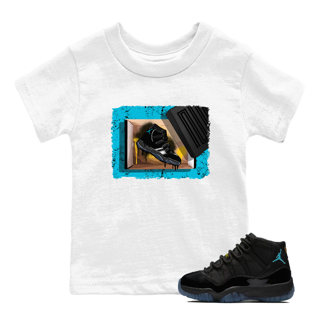Sneaker Threads  Sneaker Tees To Match Air Jordan 11 Retro Gamma  New Kicks Youth Graphic Tee White 1. Perfect for Jordan releases 2025 colorways.