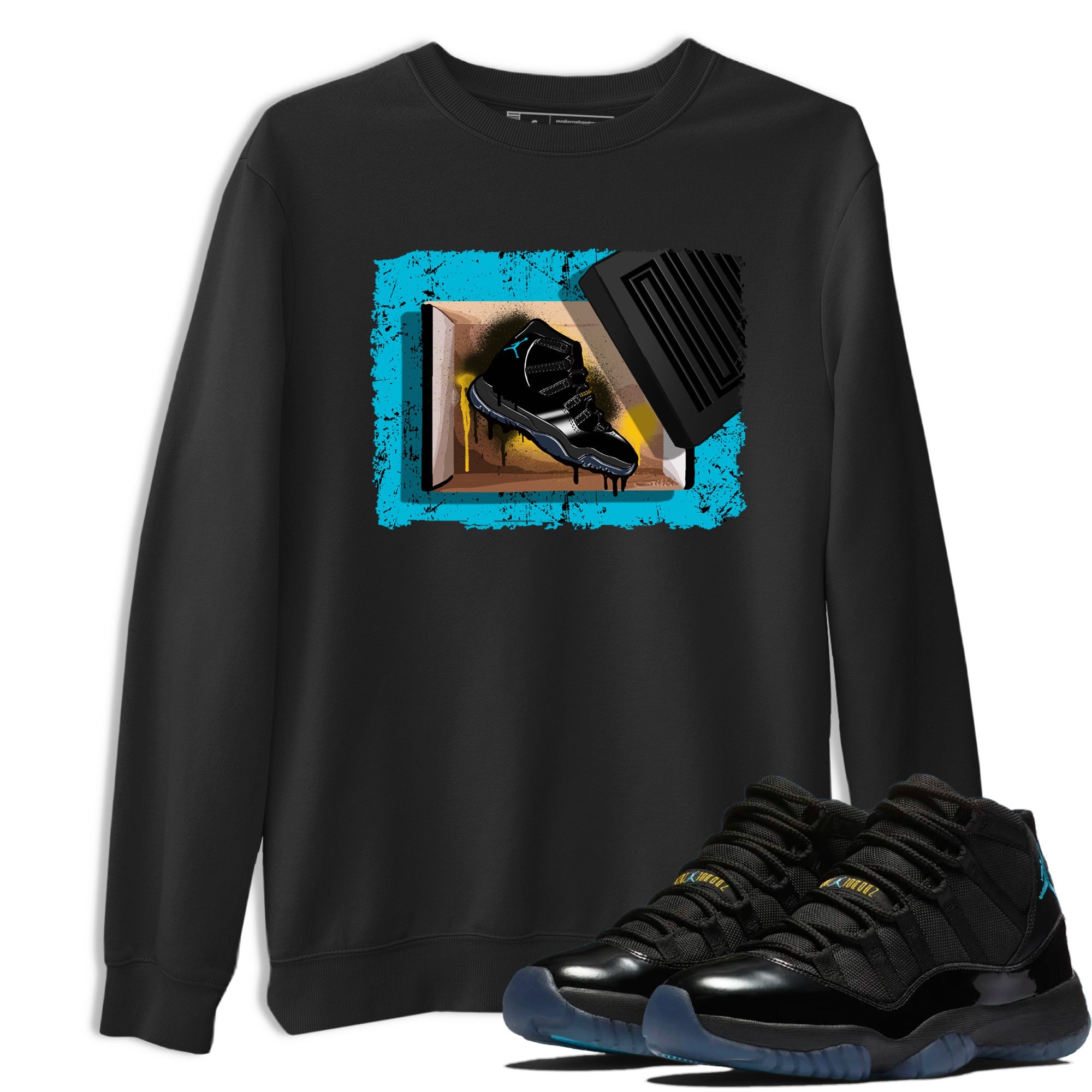 Sneaker Threads  Sneaker Tees To Match Air Jordan 11 Retro Gamma  New Kicks Graphic Tee Black 1. Perfect for Jordan releases 2025 colorways.