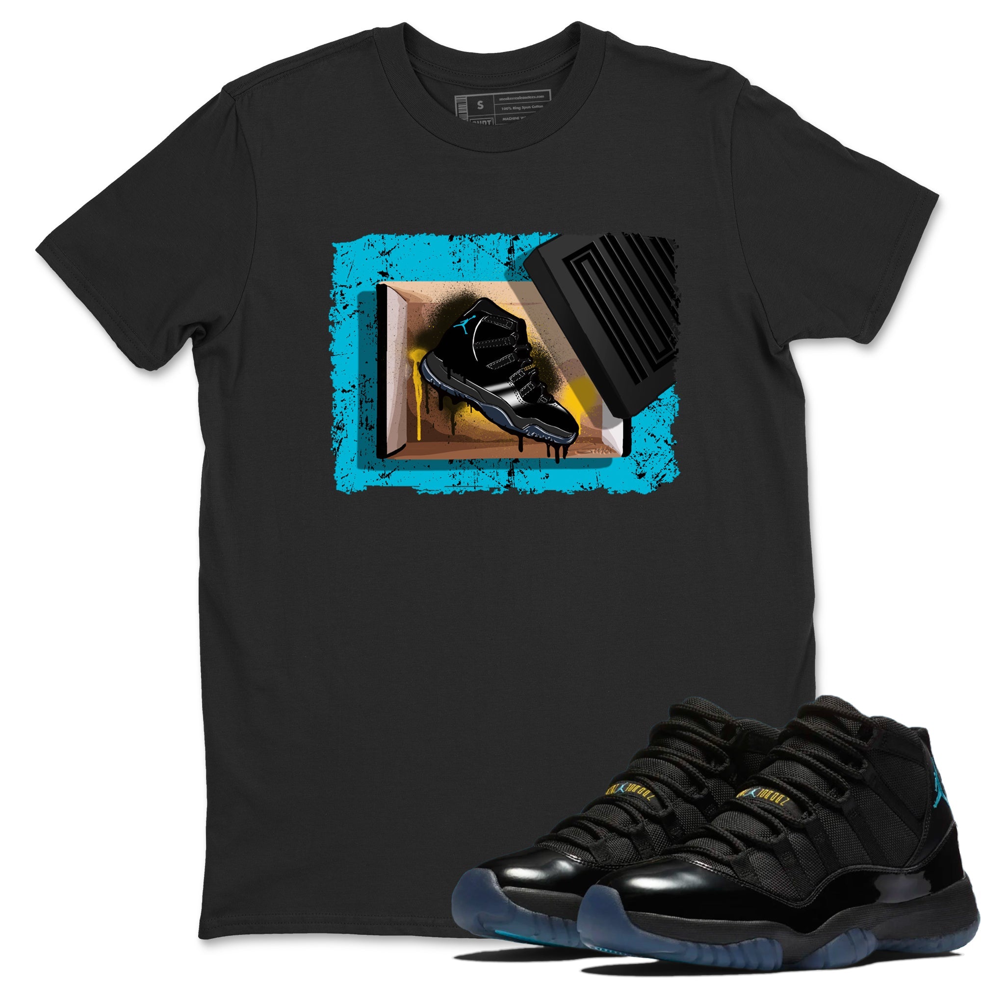 Sneaker Threads  Sneaker Tees To Match Air Jordan 11 Retro Gamma  New Kicks Graphic Tee Black 1. Perfect for Jordan releases 2025 colorways.