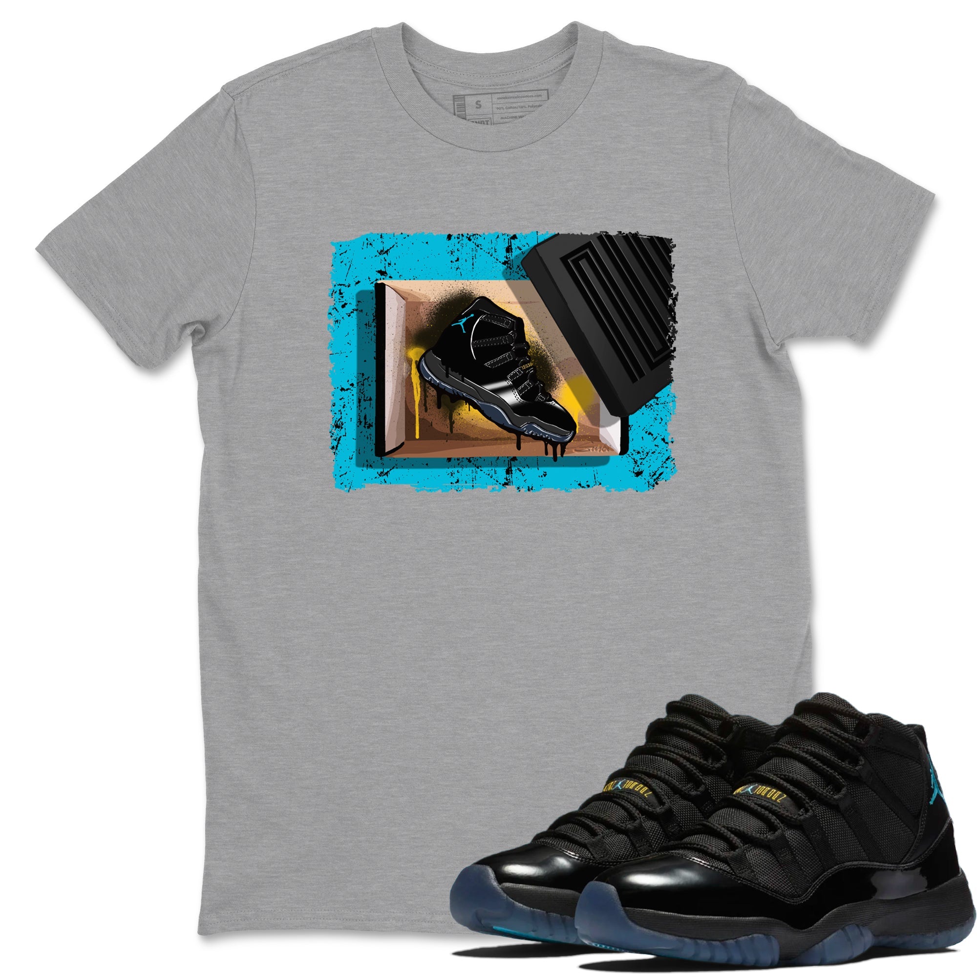 Sneaker Threads  Sneaker Tees To Match Air Jordan 11 Retro Gamma  New Kicks Graphic Tee Heather Grey 1. Perfect for Jordan releases 2025 colorways.