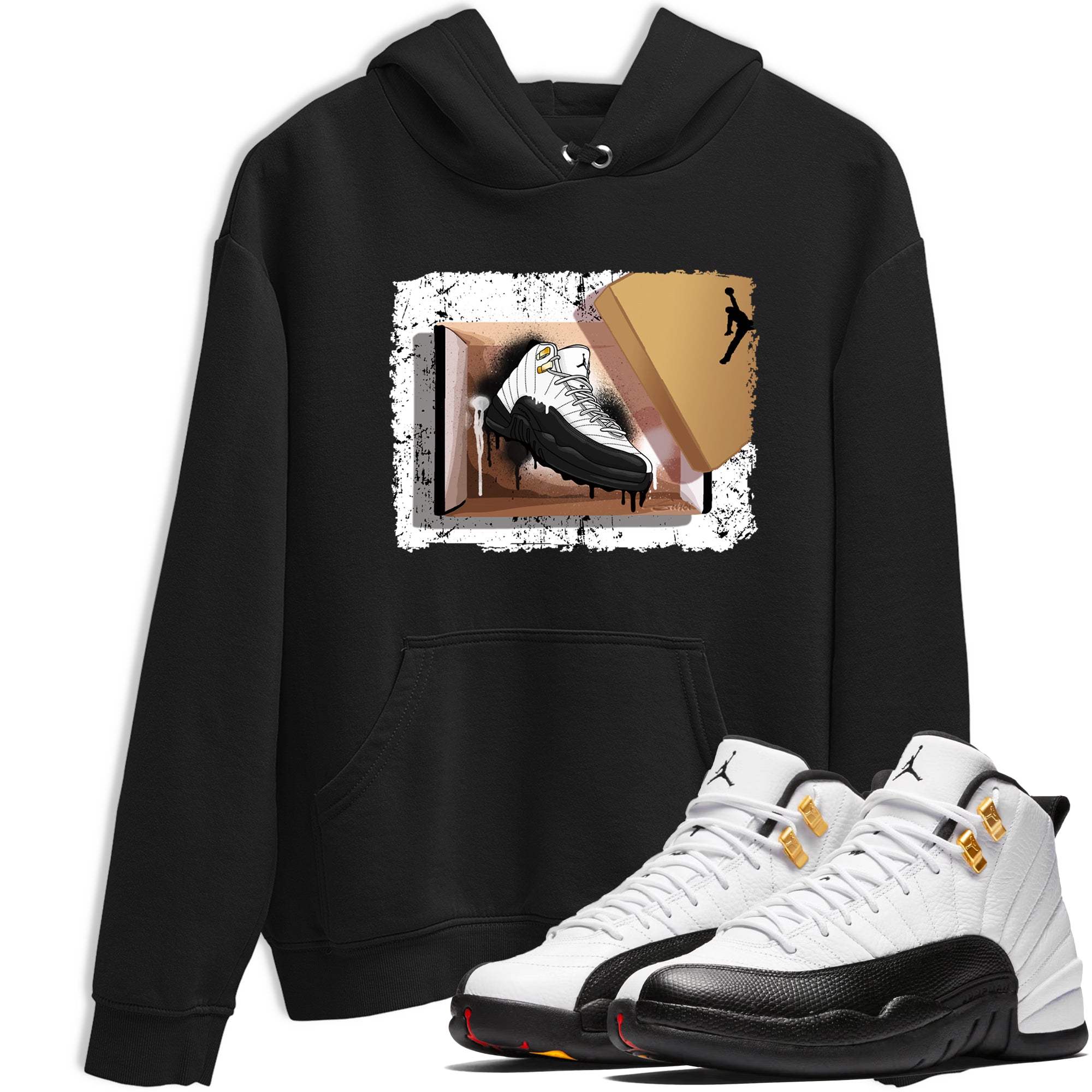 Sneaker Threads  Sneaker Tees To Match Air Jordan 12 Taxi  New Kicks Graphic Tee Black 1. Perfect for Jordan releases 2025 colorways.