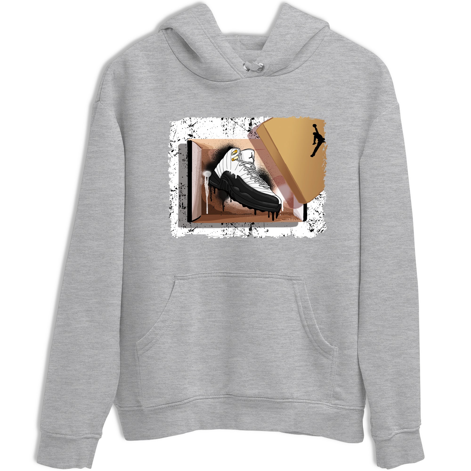 Sneaker Threads  Sneaker Tees To Match Air Jordan 12 Taxi  New Kicks Graphic Tee Heather Grey 2. Perfect for Jordan releases 2025 colorways.