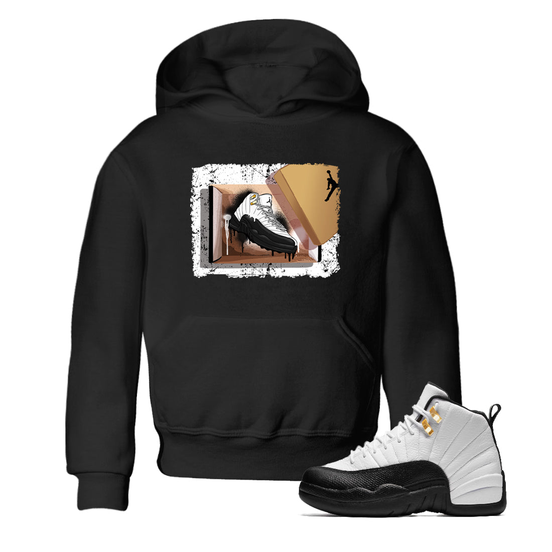 Sneaker Threads  Sneaker Tees To Match Air Jordan 12 Taxi  New Kicks Youth Graphic Tee Black 1. Perfect for Jordan releases 2025 colorways.