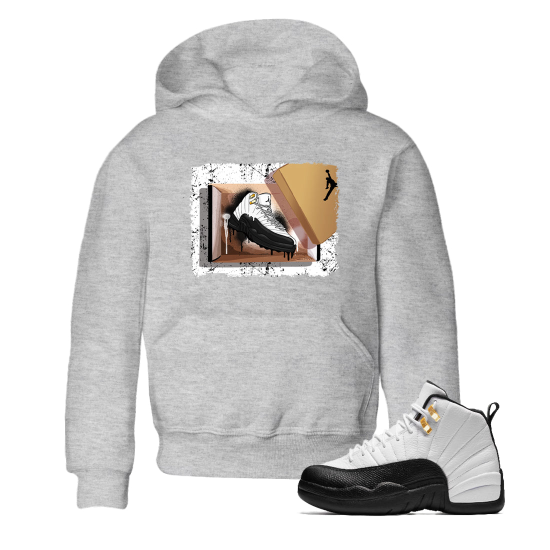 Sneaker Threads  Sneaker Tees To Match Air Jordan 12 Taxi  New Kicks Youth Graphic Tee Heather Grey 1. Perfect for Jordan releases 2025 colorways.