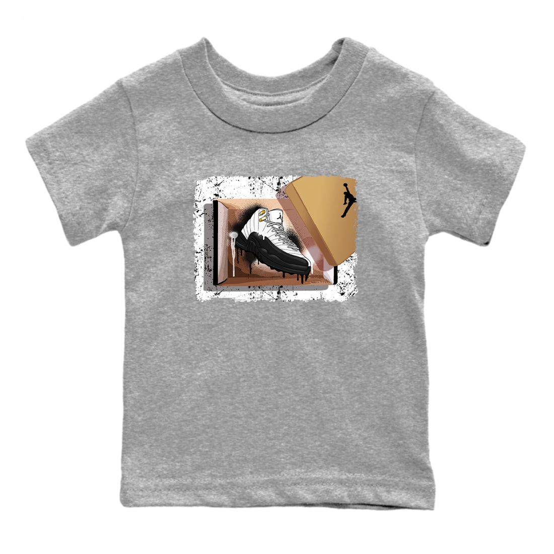 Sneaker Threads  Sneaker Tees To Match Air Jordan 12 Taxi  New Kicks Youth Graphic Tee Heather Grey 2. Perfect for Jordan releases 2025 colorways.