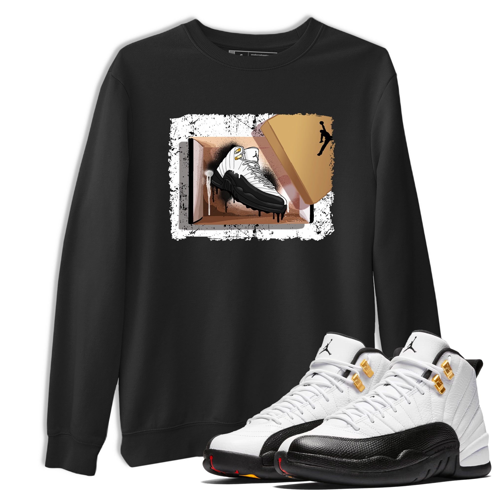 Sneaker Threads  Sneaker Tees To Match Air Jordan 12 Taxi  New Kicks Graphic Tee Black 1. Perfect for Jordan releases 2025 colorways.