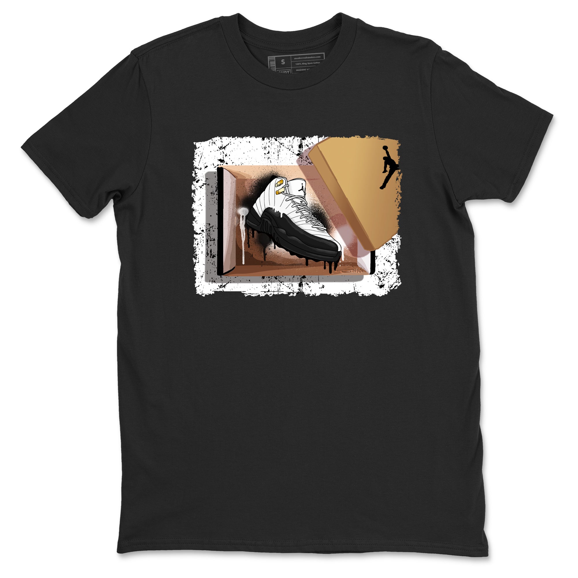 Sneaker Threads  Sneaker Tees To Match Air Jordan 12 Taxi  New Kicks Graphic Tee Black 2. Perfect for Jordan releases 2025 colorways.
