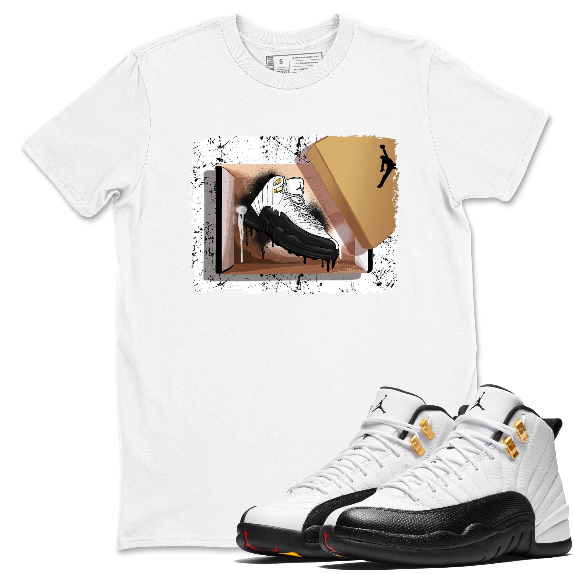 Sneaker Threads  Sneaker Tees To Match Air Jordan 12 Taxi  New Kicks Graphic Tee White 1. Perfect for Jordan releases 2025 colorways.