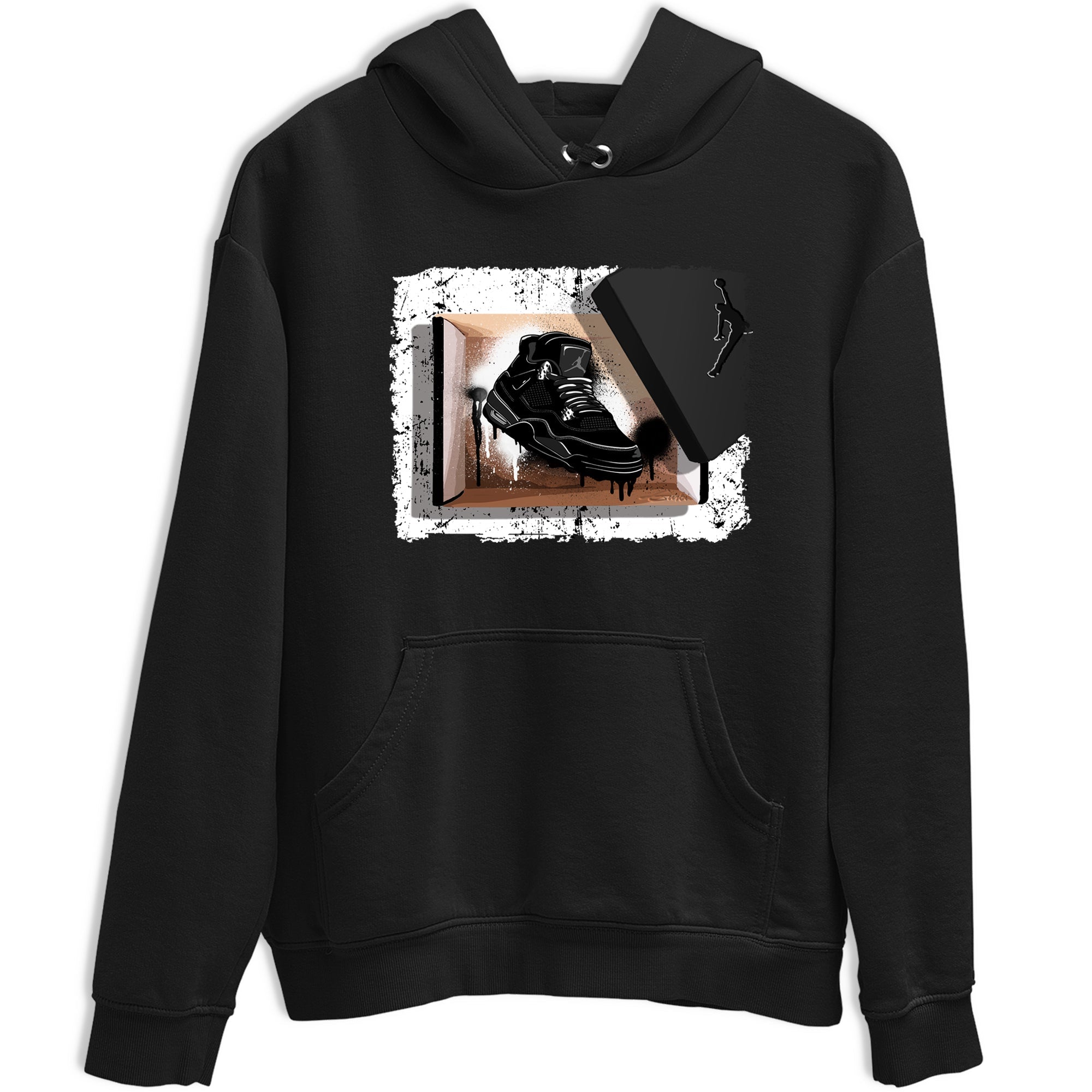 Sneaker Threads  Sneaker Tees To Match Air Jordan 4 Black Cat  New Kicks Graphic Tee Black 2. Perfect for Jordan releases 2025 colorways.