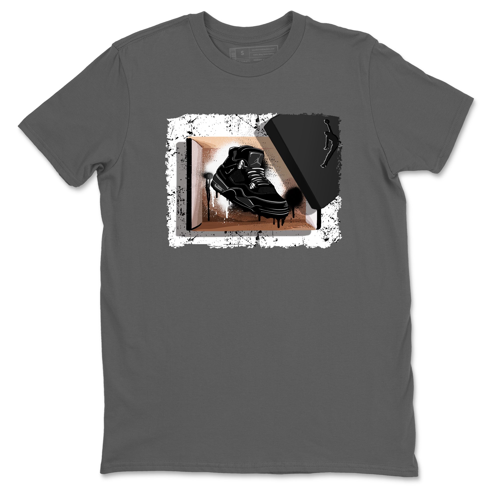 Sneaker Threads  Sneaker Tees To Match Air Jordan 4 Black Cat  New Kicks Graphic Tee Cool Grey 2. Perfect for Jordan releases 2025 colorways.