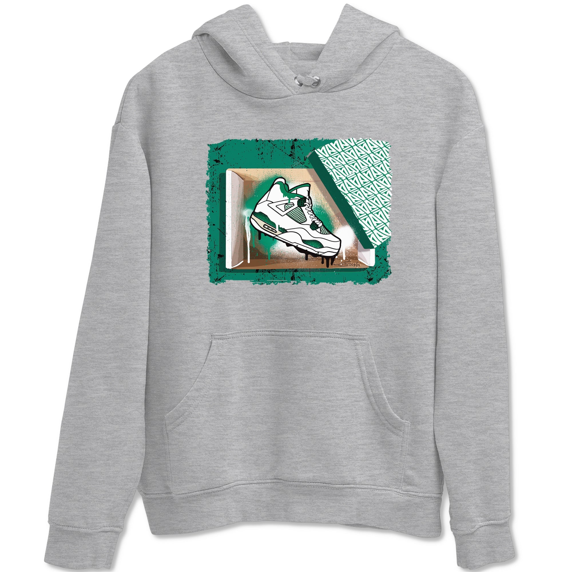 4s Oxidized Green shirts to match jordans New Kicks sneaker match tees Air Jordan 4 Oxidized Green Drip Gear Zone streetwear brand Heather Grey 2 unisex cotton tee