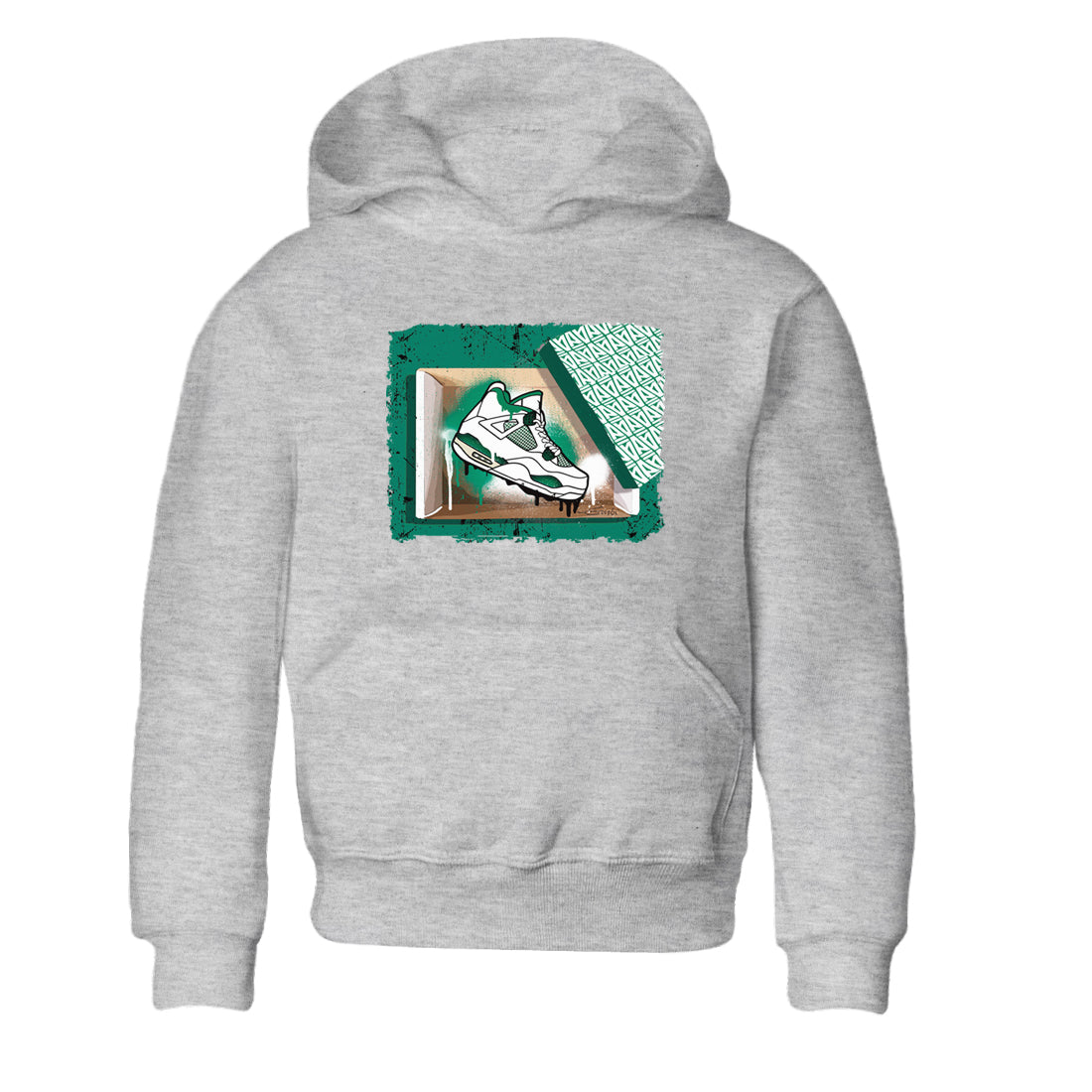 4s Oxidized Green shirts to match jordans New Kicks sneaker match tees Air Jordan 4 Oxidized Green Drip Gear Zone streetwear brand Baby and Youth Heather Grey 2 cotton tee