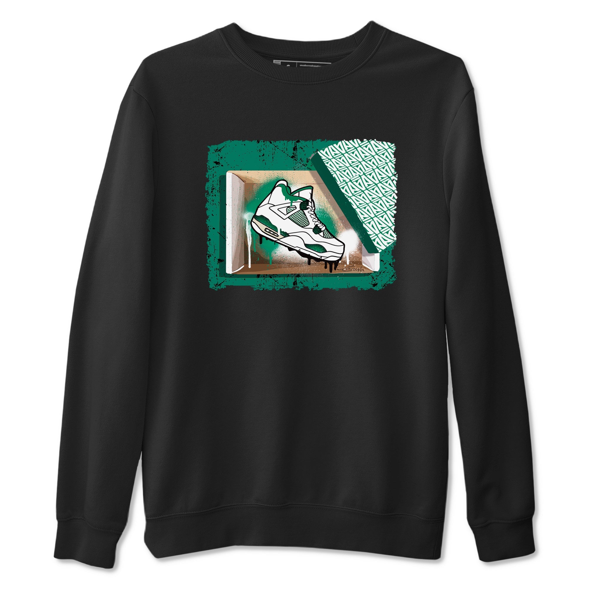 4s Oxidized Green shirts to match jordans New Kicks sneaker match tees Air Jordan 4 Oxidized Green Drip Gear Zone streetwear brand Black 2 unisex cotton tee