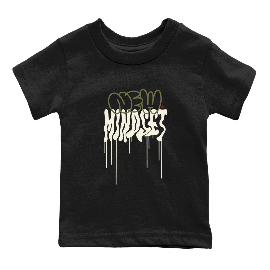 Air Jordan 1 Low Travis Scott Black Olive shirts to match jordans New Mindset sneaker match tees Air Jordan 1 Travis Scott Black Olive Sneaker Shirts Drip Gear Zone streetwear brand Baby and Youth Black 2 cotton tee
