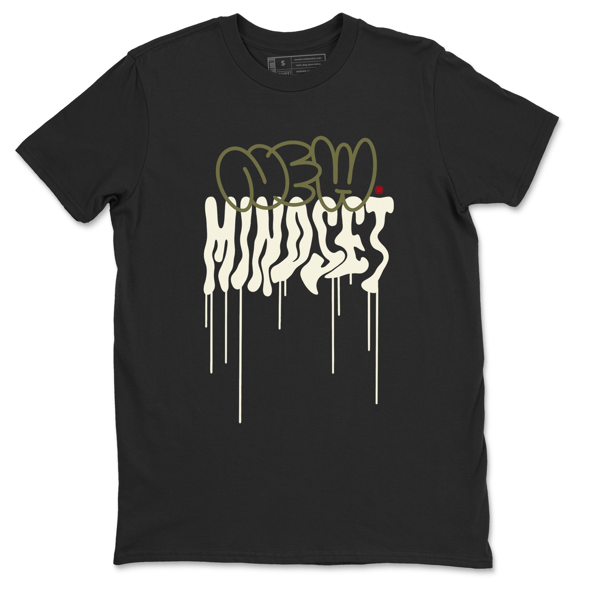 Air Jordan 1 Low Travis Scott Black Olive shirts to match jordans New Mindset sneaker match tees Air Jordan 1 Travis Scott Black Olive Sneaker Shirts Drip Gear Zone streetwear brand Black 2 unisex cotton tee