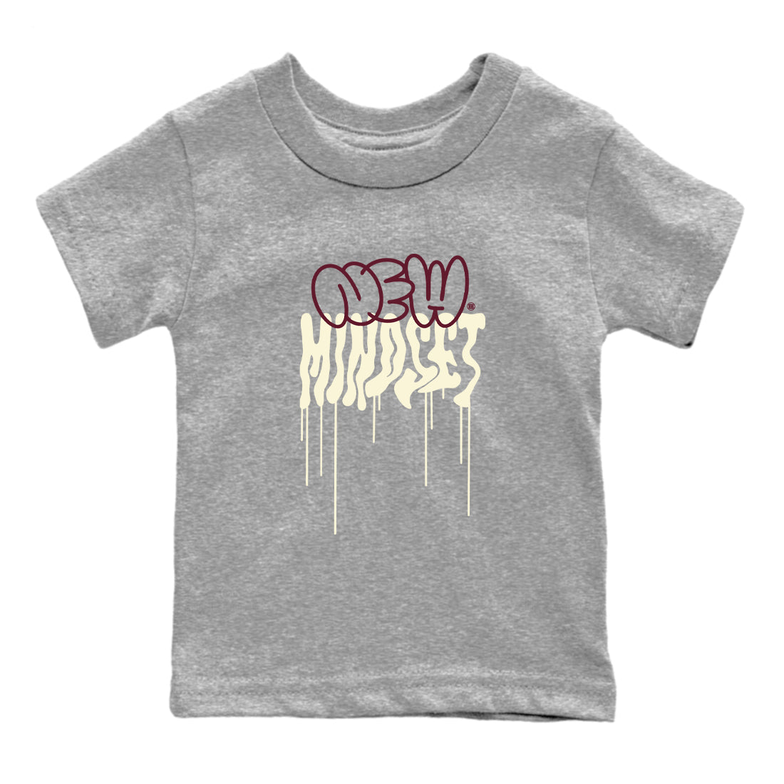 Air Jordan 3 A Ma Maniere x Burgundy Crush shirts to match jordans New Mindset sneaker match tees Jordan 3 A Ma Maniere x Burgundy Crush Sneaker Shirts Drip Gear Zone streetwear brand Baby and Youth Heather Grey 2 cotton tee